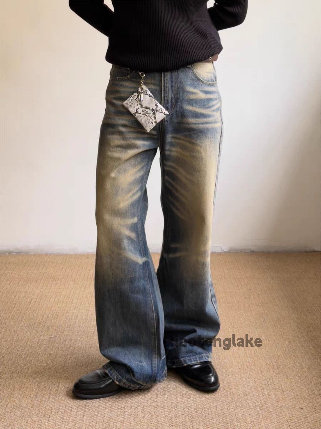 Jean xz vintage wide Leg loose baggy flared cleanfit jeans Size US 32 / EU 48 - 2 Thumbnail