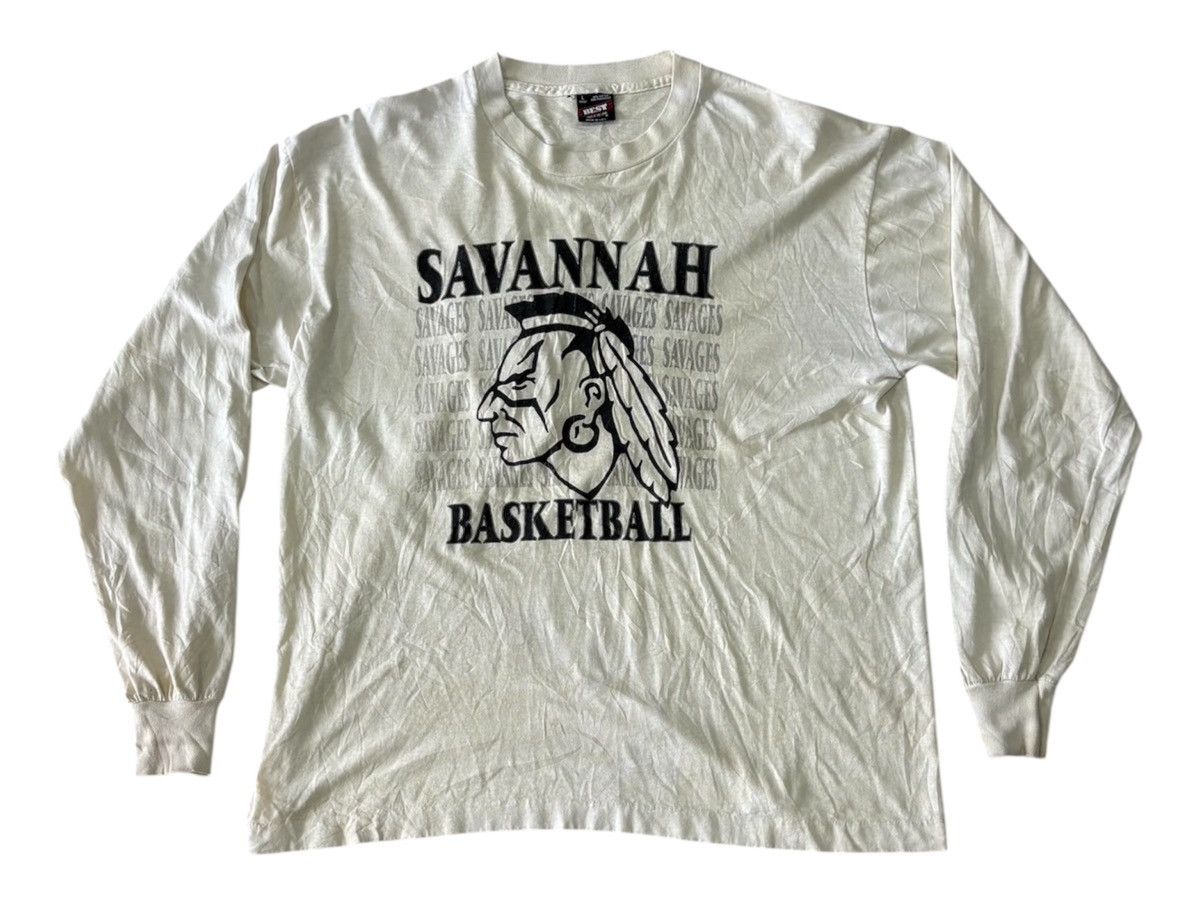 Vintage Vintage Savannah savage basketball shirt Size US L / EU 52-54 / 3 - 1 Thumbnail