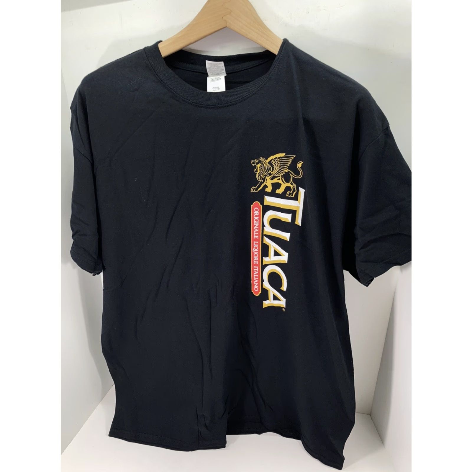 Gildan Tuaca TShirt Mens XL Black Logo Cotton Gildan Tag Brandy Italian NWOT Size US XL / EU 56 / 4 - 2 Thumbnail