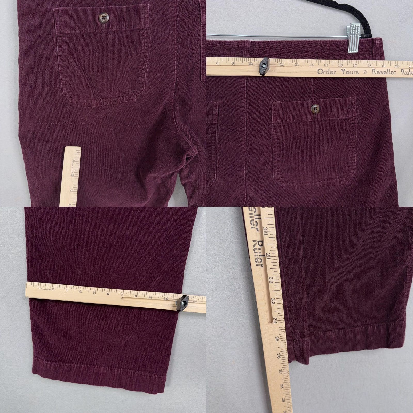 Gap VINTAGE Gap Pants Womens 18 Red High Rise Wide Leg Crop Corduroy Stretch Casual Pockets Size 40" / US 18 - 8 Thumbnail