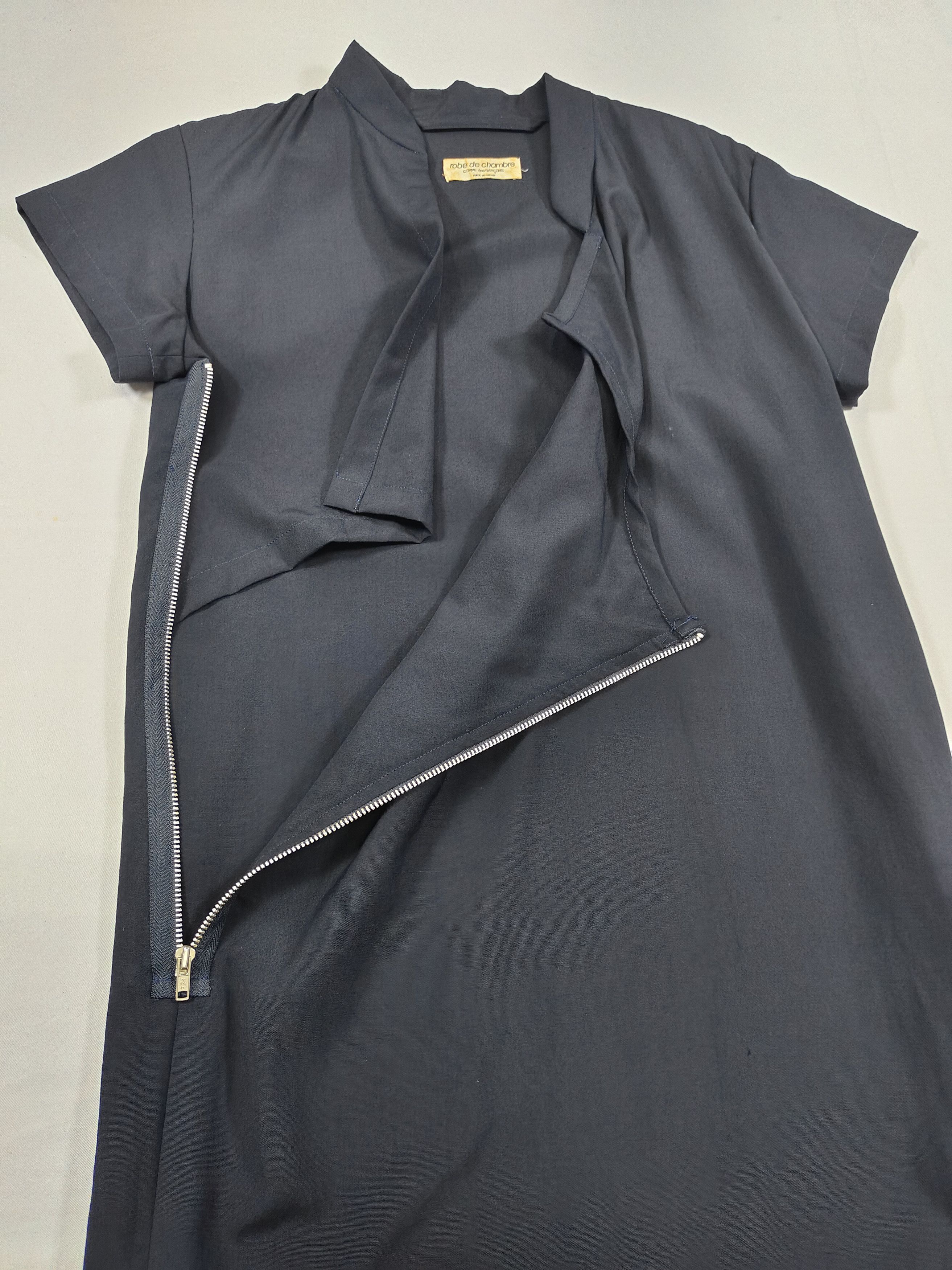 Comme des Garcons AD91 Robe de Chambre CDG Asymmetric Wrap Zip Wool Dress Size M / US 6-8 / IT 42-44 - 9 Thumbnail