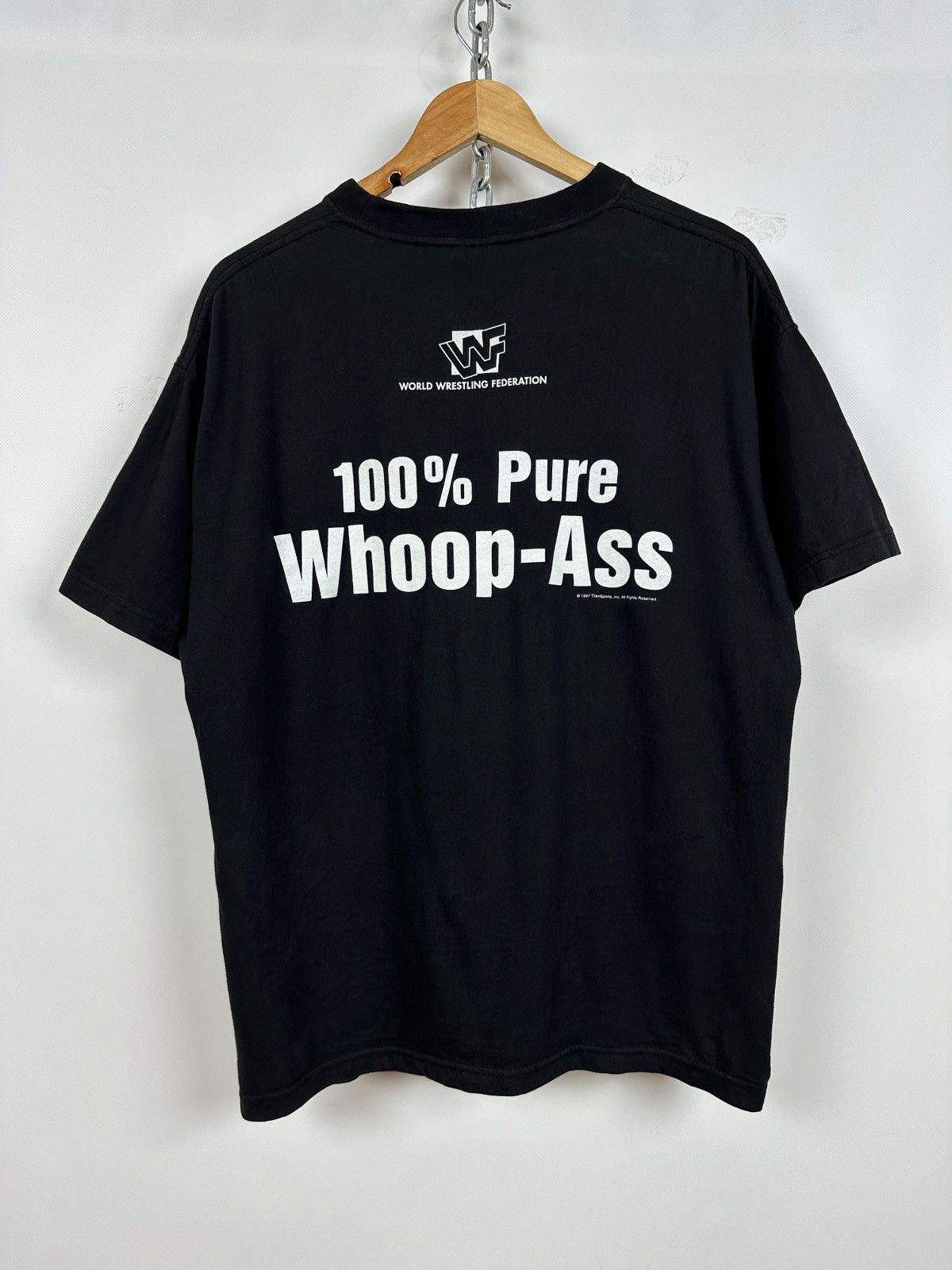 Vintage 1997 Vintage Stone Cold 100% Pure Whoop Ass WWE Rare T-Shirt Size US XL / EU 56 / 4 - 2 Thumbnail