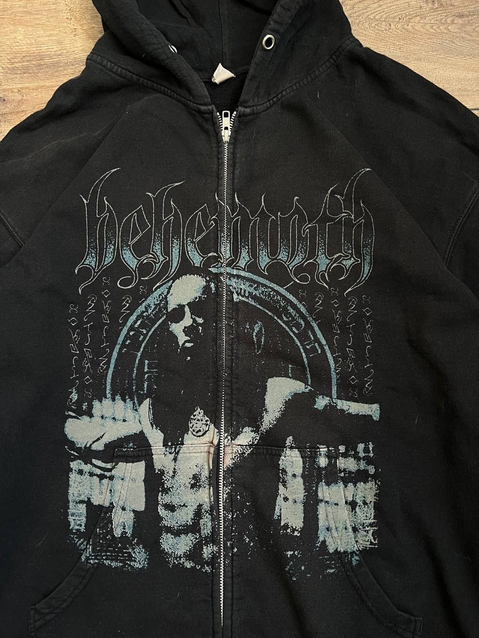 Independent Trading Co. Вehemot Vintage Black Metal Band Zip Hoodie Size US XL / EU 56 / 4 - 3 Thumbnail