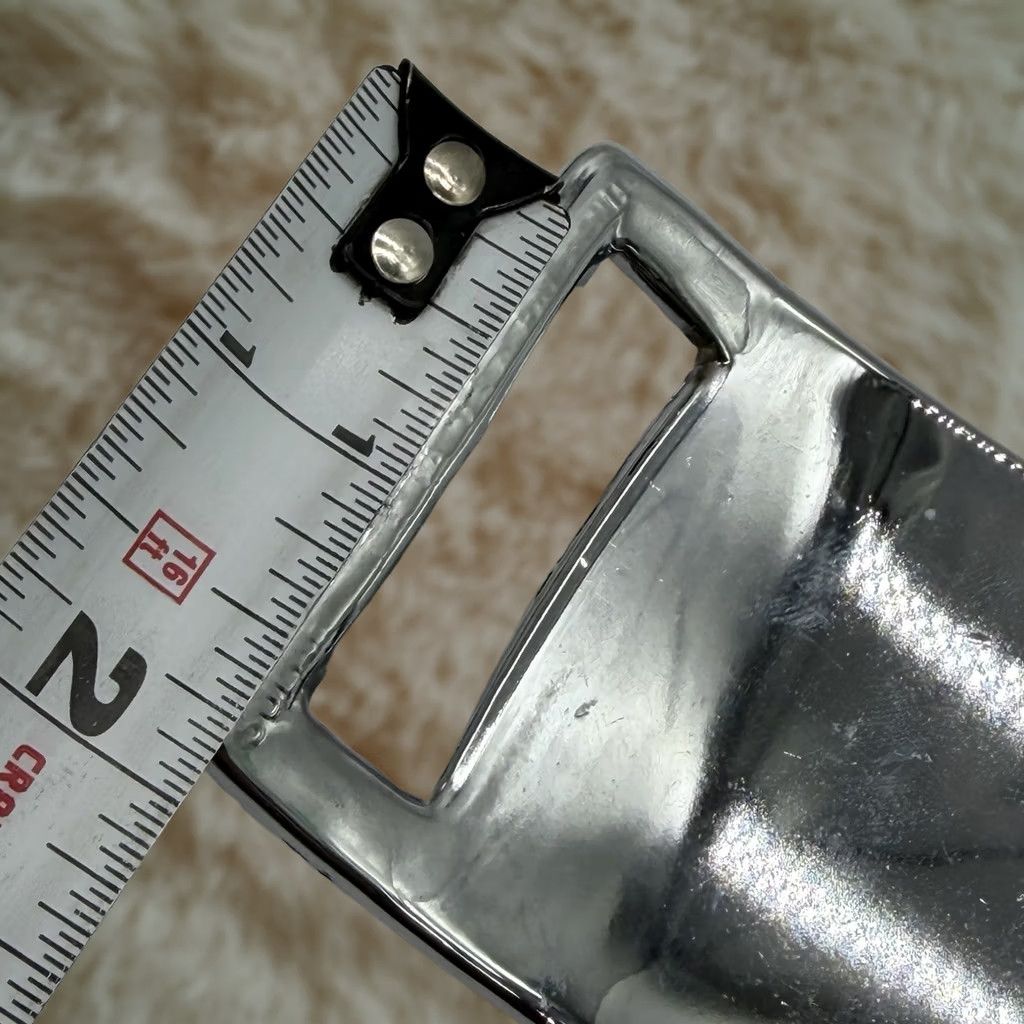 Vintage VINTAGE Silver Tone Hammer Rectangle Belt Buckle Textured Minimalist Western Buckle Men Belt Buckle Silver Alloy Size ONE SIZE - 1 Thumbnail