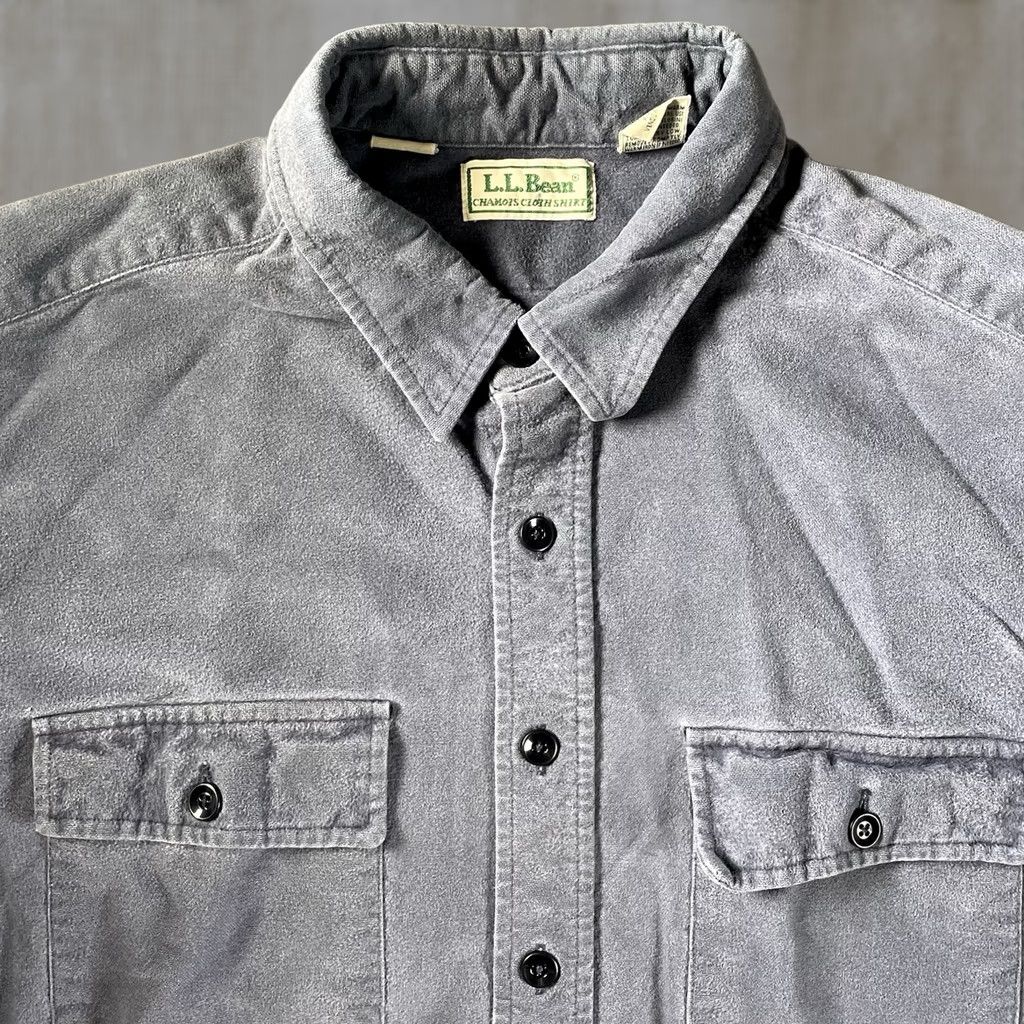 Vintage VINTAGE L.L. Bean Shirt Mens XL Blue Long Sleeve Button-Up Chamois Heavyweight Pockets USA Size US XL / EU 56 / 4 - 1 Thumbnail