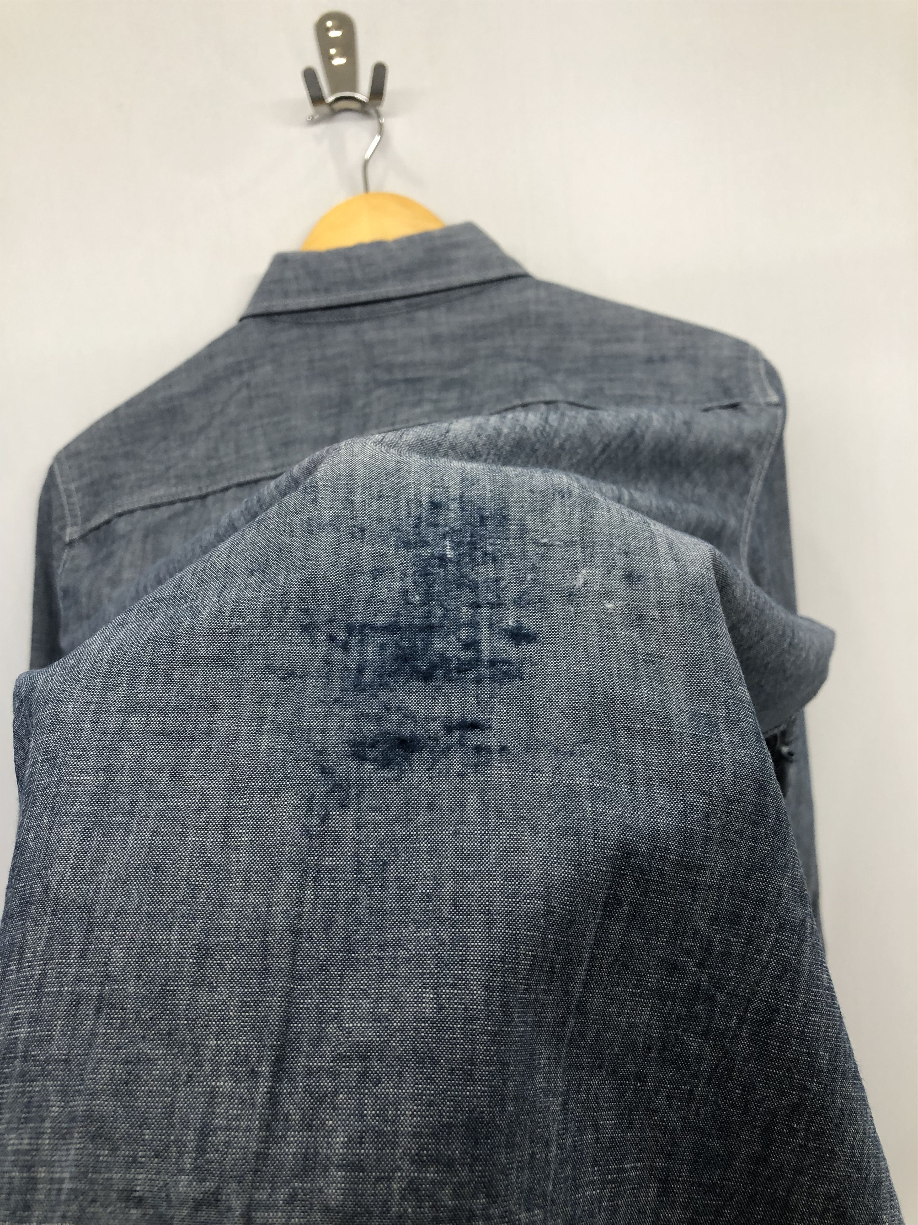 Lee Vintage Lee Distressed Chambray Shirt Size US L / EU 52-54 / 3 - 11 Thumbnail