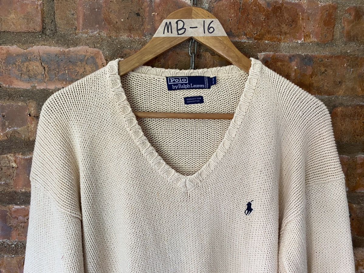 Polo Ralph Lauren 1980s Polo Ralph Lauren Made Hong Kong cable knit Size US L / EU 52-54 / 3 - 3 Thumbnail