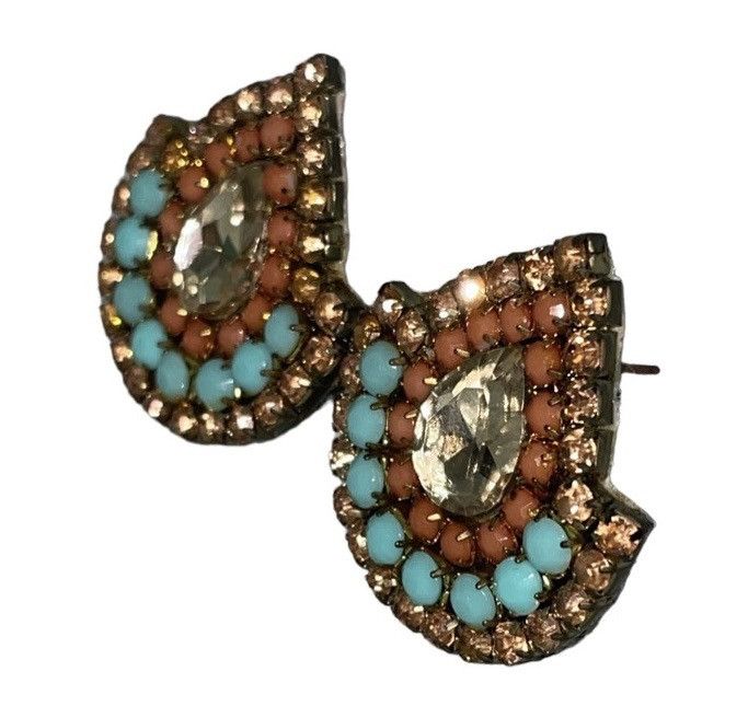 Vintage Art Deco Vintage Czech Abstract Earrings Size ONE SIZE - 2 Thumbnail