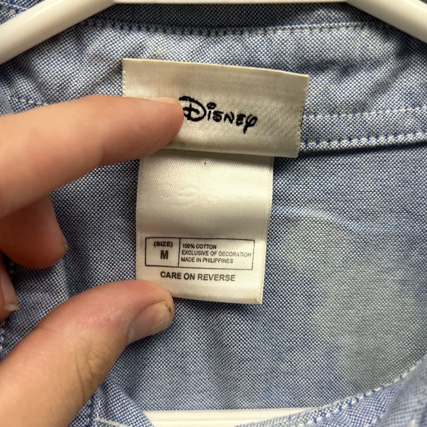 Disney VINTAGE Disney Shirt Womens Medium Blue Mickey Mouse Denim Long Sleeve Button Front Size M / US 6-8 / IT 42-44 - 3 Thumbnail