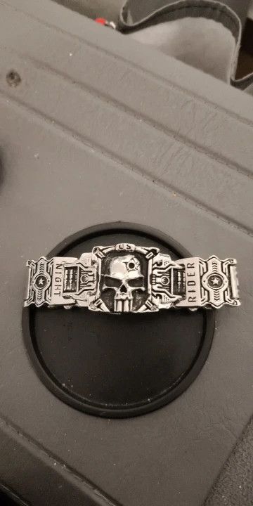 Vintage 21cm Charm Skull Bracelet Punk Rider Bracelet Size ONE SIZE - 2 Thumbnail