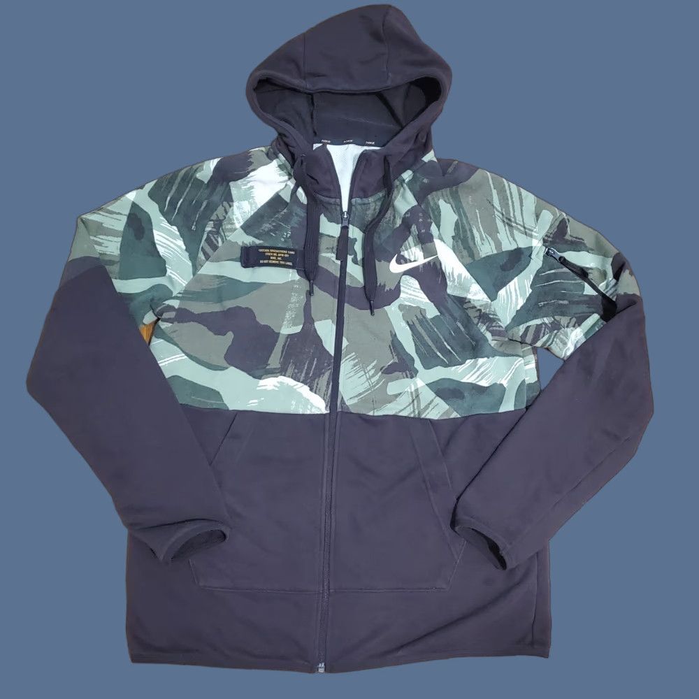 Nike Nike Mens Cascade Brushstroke Camo Full Zip Hoodie M - Multicolor Camouflage Logo Zip, Full Zip, Size M, Men, Hoodie, Winter/Fall/Spring Size US M / EU 48-50 / 2 - 1 Thumbnail