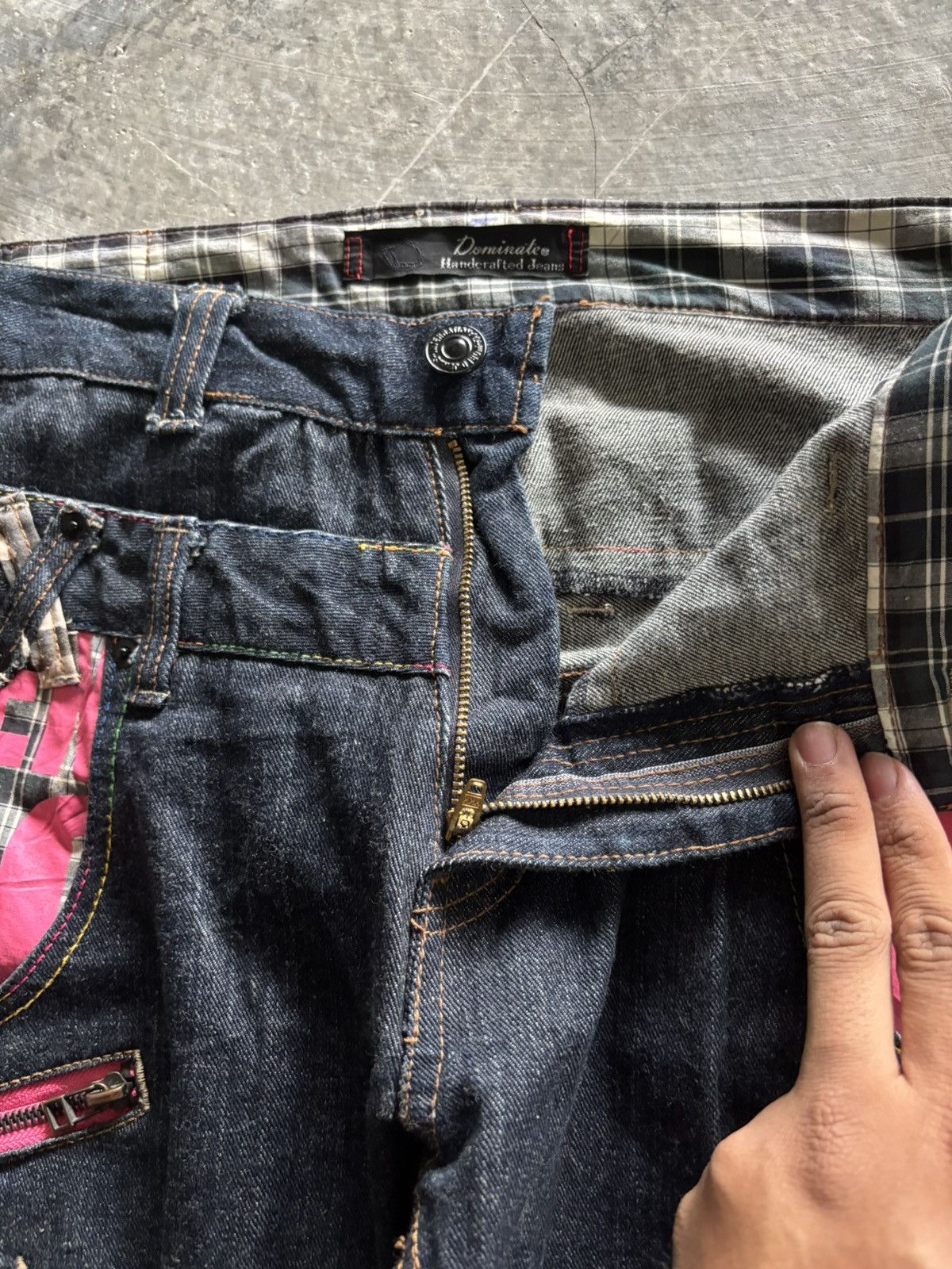 Hysteric Glamour Double waist dominated handcrafted jeans punk japanese jeans Size US 33 - 4 Thumbnail