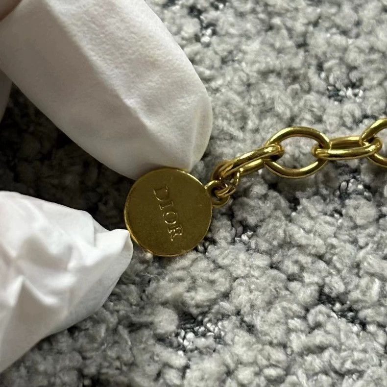 Dior Dior The latest gold vintage gold finish full diamond brace Size ONE SIZE - 3 Thumbnail