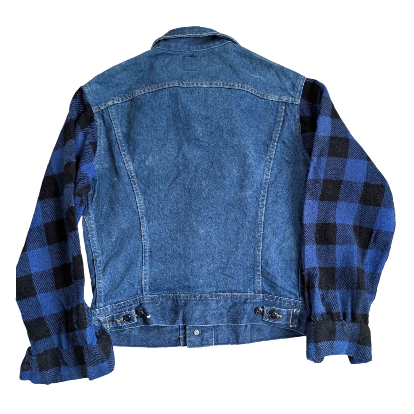 Lee Vintage Lee Denim Jacket with Flannel Sleeves Made in USA Blue 36R Women's Jacket Denim Blue USA 90s Workwear Lee Women's Jacket Size 28" / US 6 / IT 42 - 5 Thumbnail