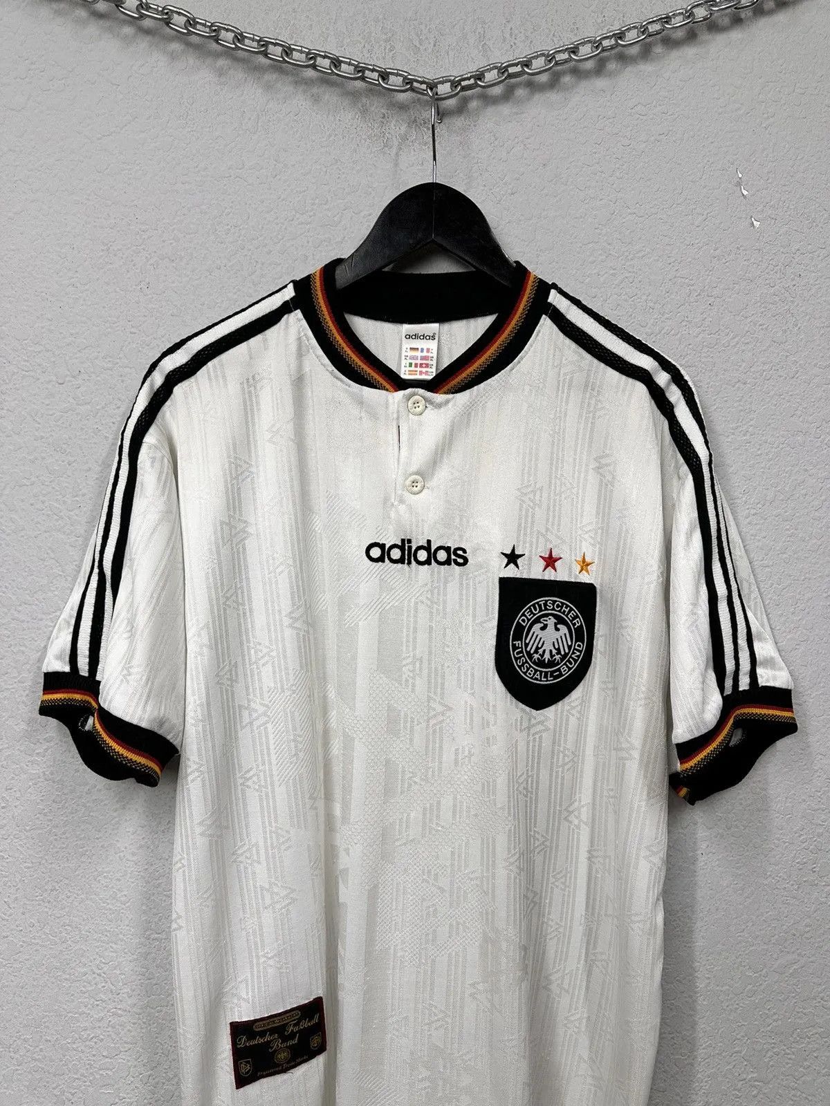 Adidas Wow😻Adidas Vintage Jersey Germany 90s Soccer Home T-Shirt Size US XL / EU 56 / 4 - 2 Thumbnail
