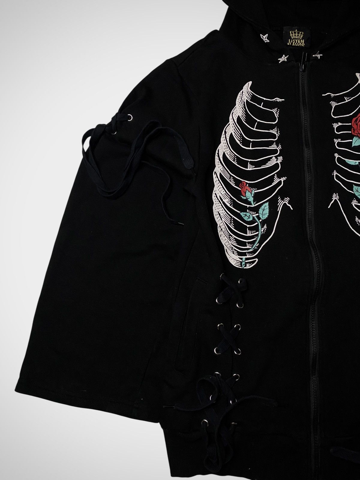 Beauty Beast 2000's Listen Favor Vkei Skull Laced Jacket Size US S / EU 44-46 / 1 - 5 Thumbnail
