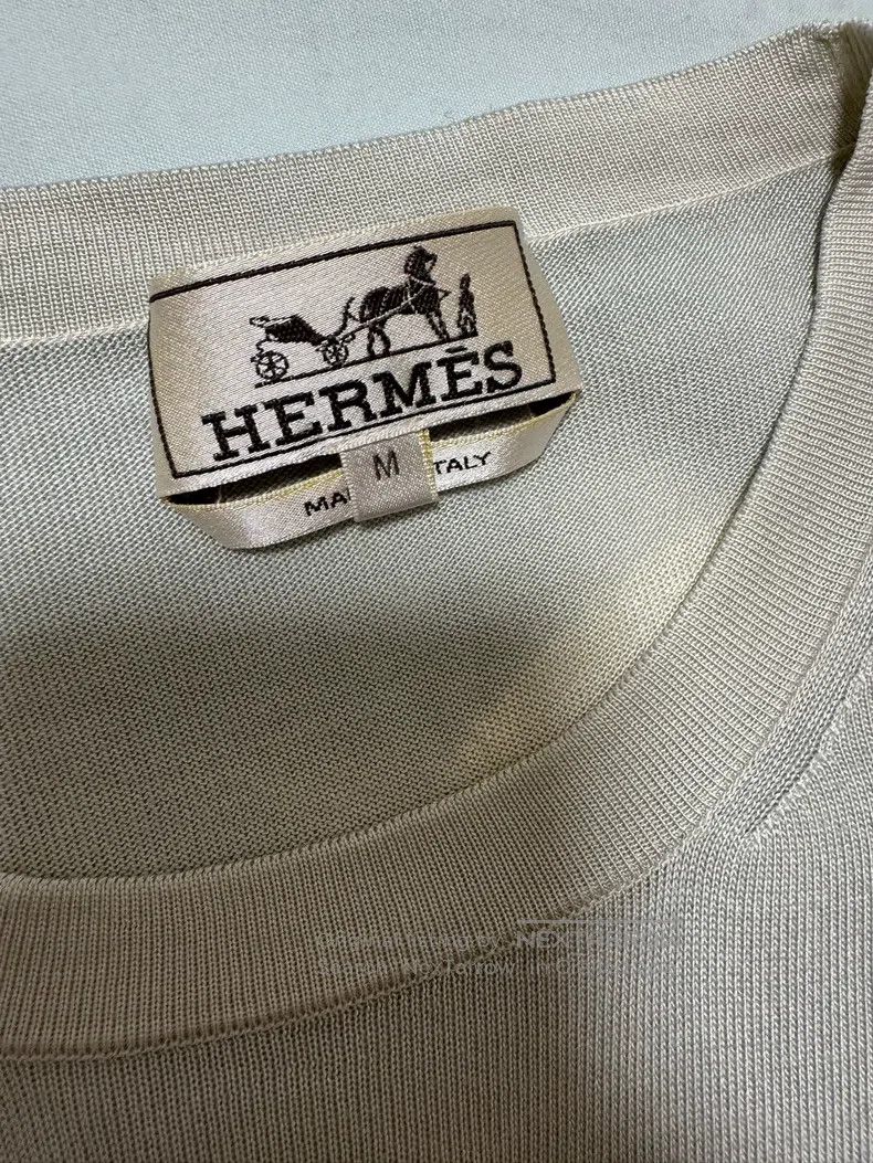 Hermes Hermes Silk-knitted top, tie-dye design Size US M / EU 48-50 / 2 - 7 Thumbnail