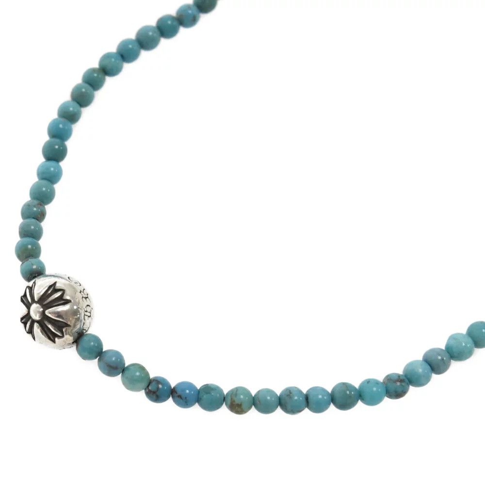 image of Chrome Hearts Mini Beaded Turquoise Necklace, Men's