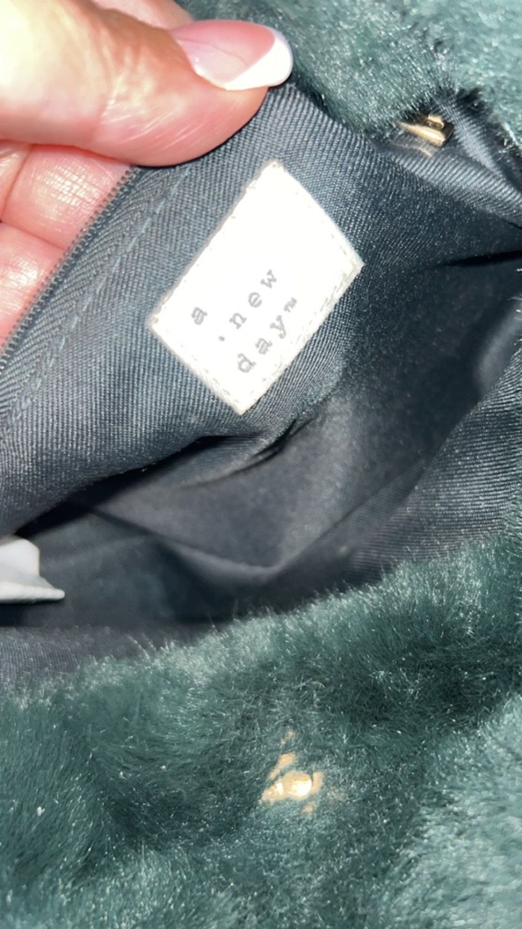 Other Women's A New Day Mini Bag One Size Dark Green faux fur Size ONE SIZE - 4 Thumbnail