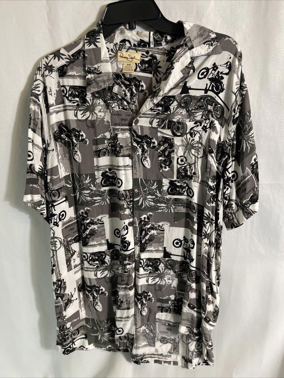 Panama Jack Mens Panama Jack Button Up Hawaiian Shirt Motorcycle Print Size US M / EU 48-50 / 2 - 1 Thumbnail