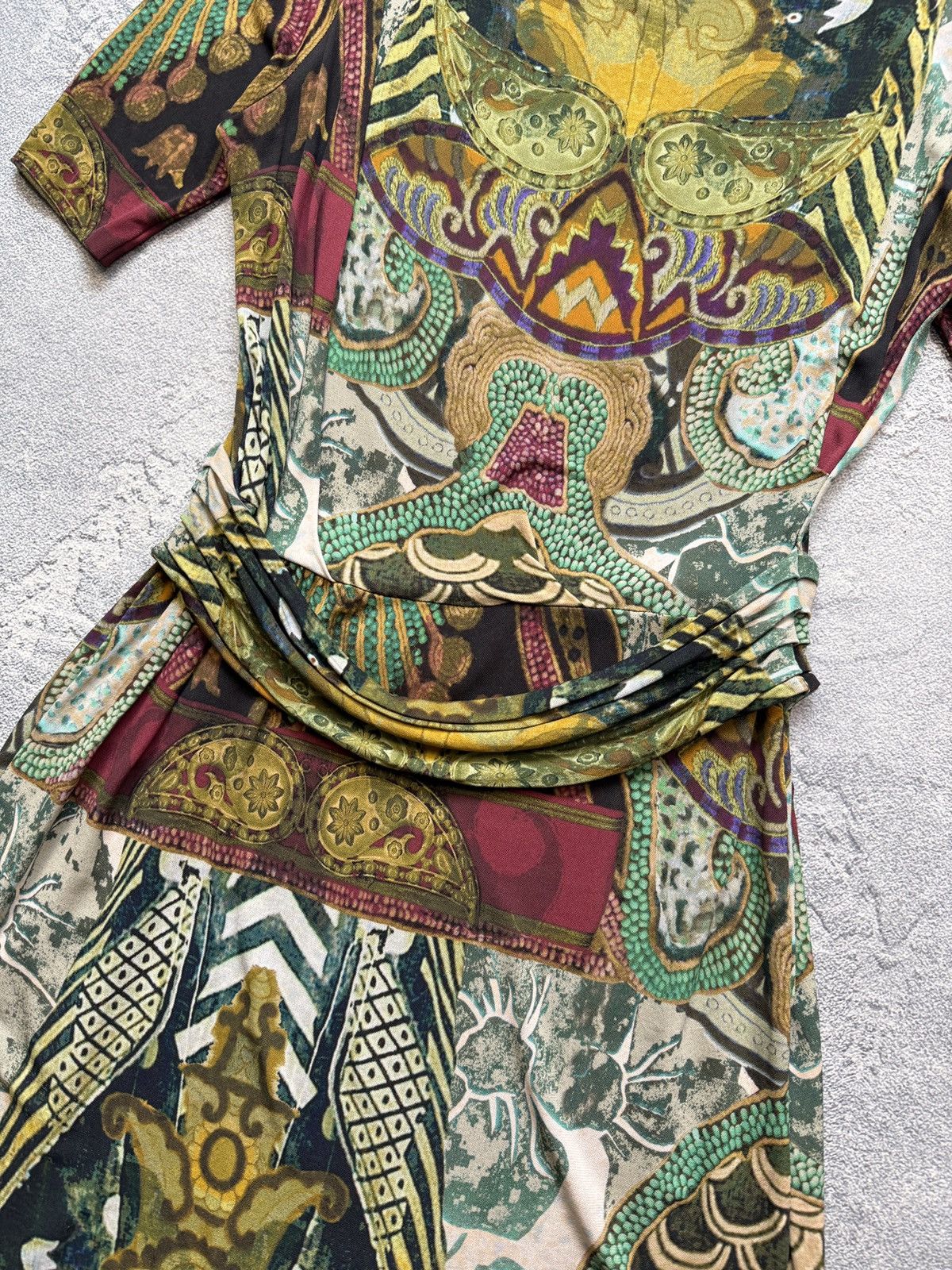 Etro Rare Etro Vintage Monogram Print Silk Dress Black Sz 44 Size M / US 6-8 / IT 42-44 - 4 Thumbnail