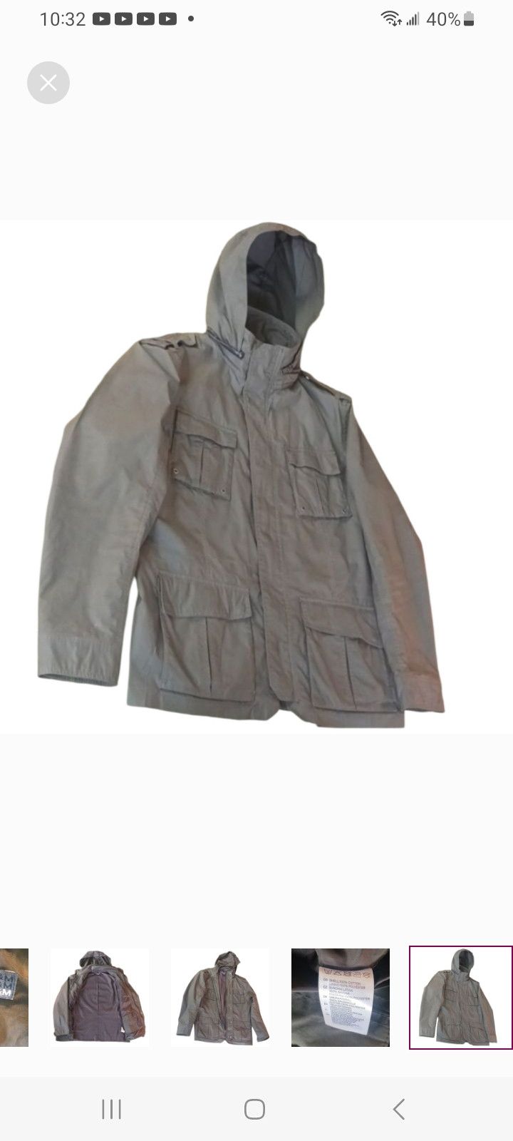 H&M H & M Green Utility Terrain Jacket Size US L / EU 52-54 / 3 - 7 Thumbnail