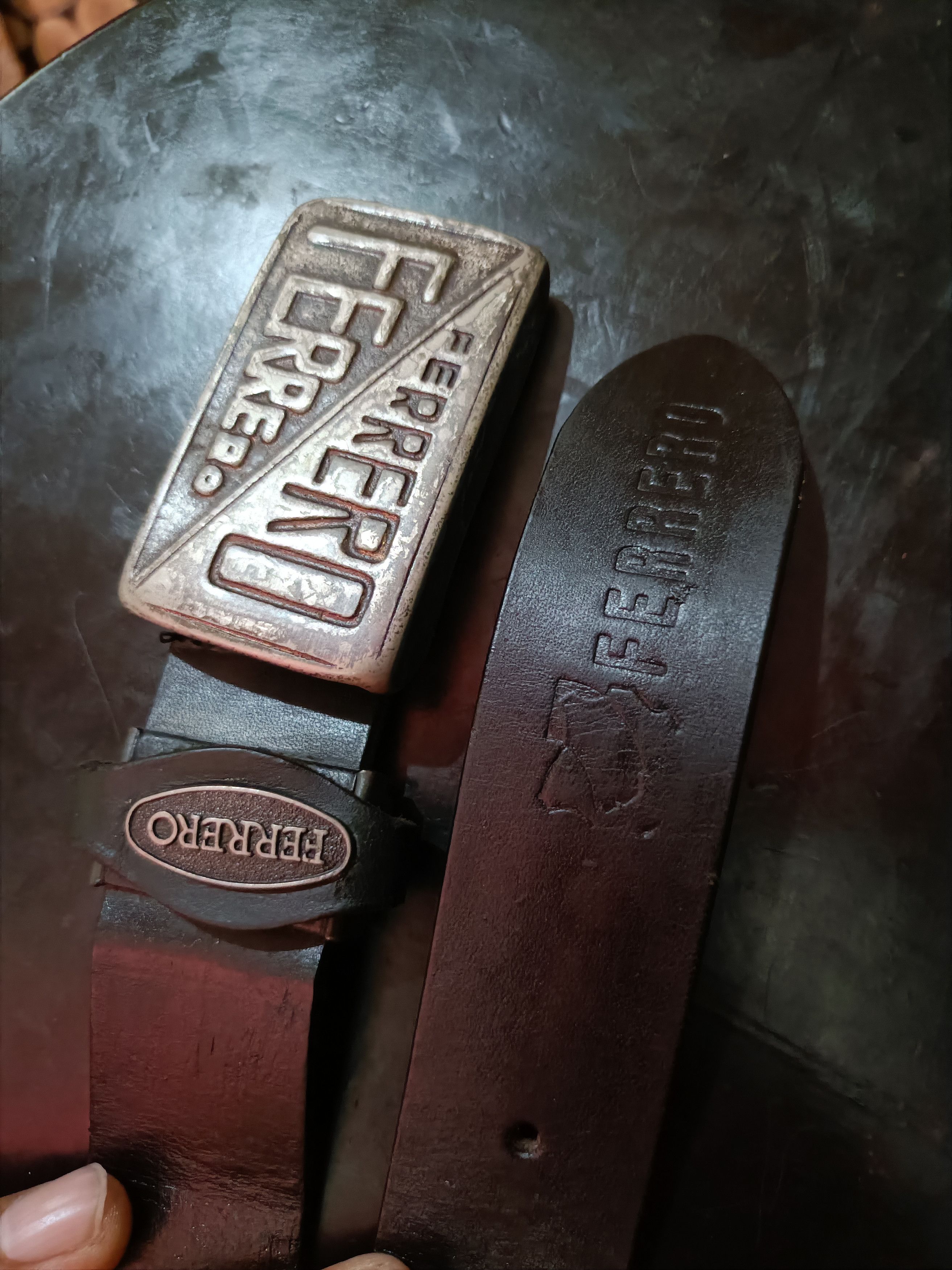 Vintage Vintage ferrero leather belt Size 28 - 2 Thumbnail