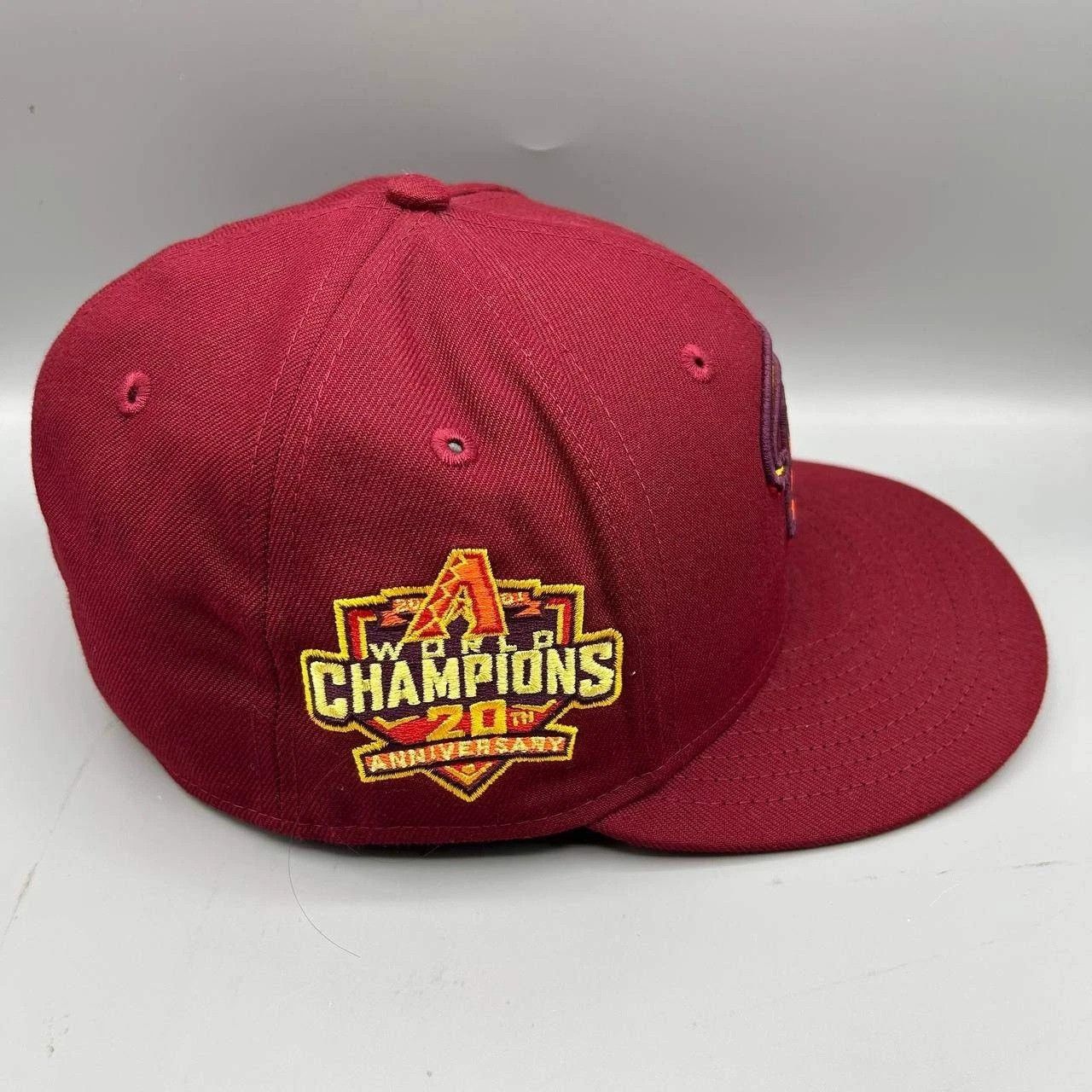 New Era Arizona Diamondbacks Hat Men 7 3/8 Red Orange MLB Fitted Cap Size ONE SIZE - 7 Thumbnail