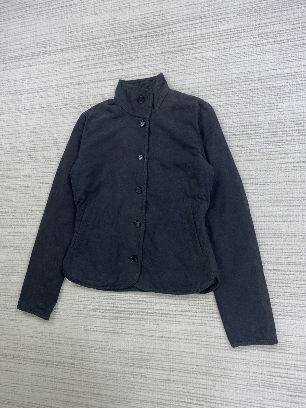 James Perse Vintage James Perse Black Funnel Neck Buttoned Jacket Size US S / EU 44-46 / 1 - 4 Thumbnail