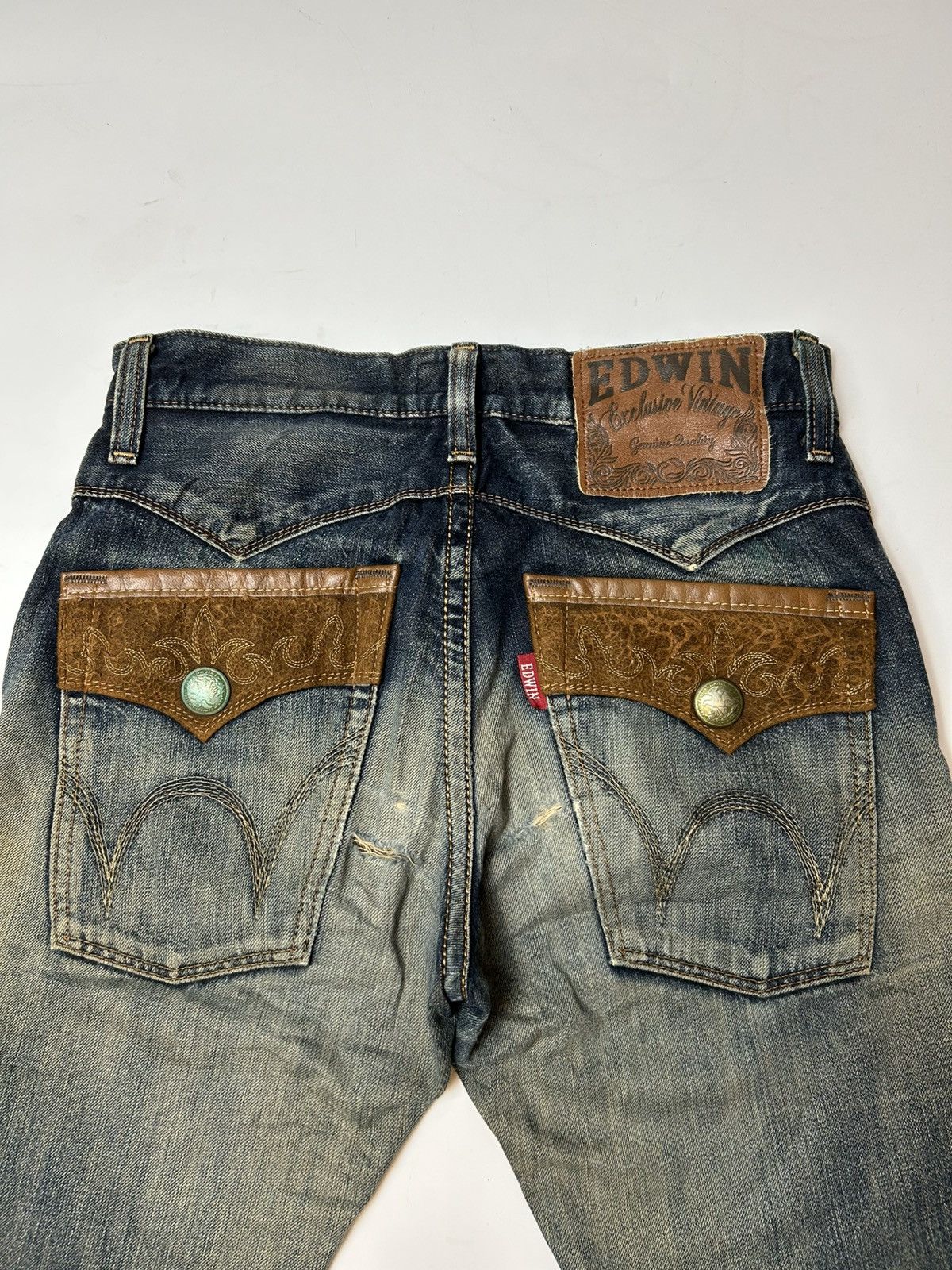 Edwin × Vintage EXCLUSIVE VINTAGE EDWIN DISTRESSED DENIM PANT Size US 31 - 4 Thumbnail