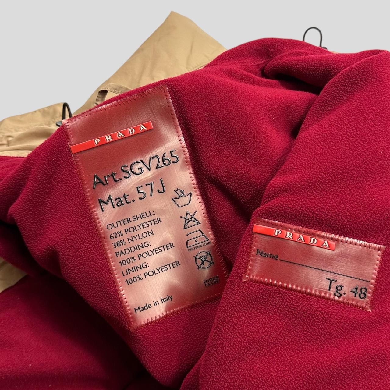 Prada Prada Sport 2000 Fleece Lined Nylon Stash Jacket IT48 (M/L) Size US M / EU 48-50 / 2 - 6 Thumbnail