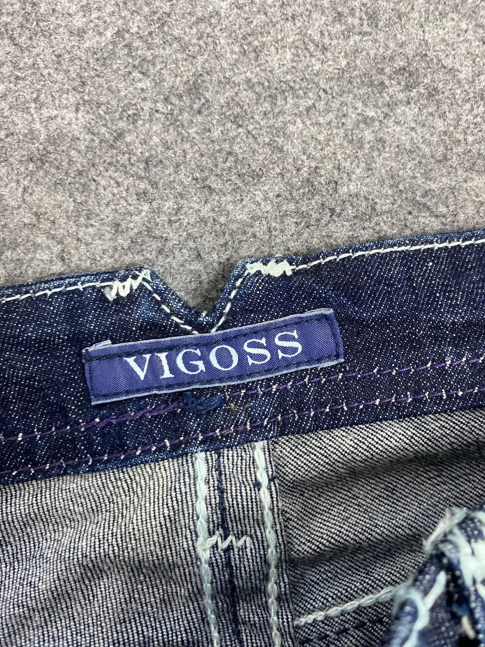 Japanese Brand vigoss bootcut flare distressed style denim Size 35" - 13 Thumbnail