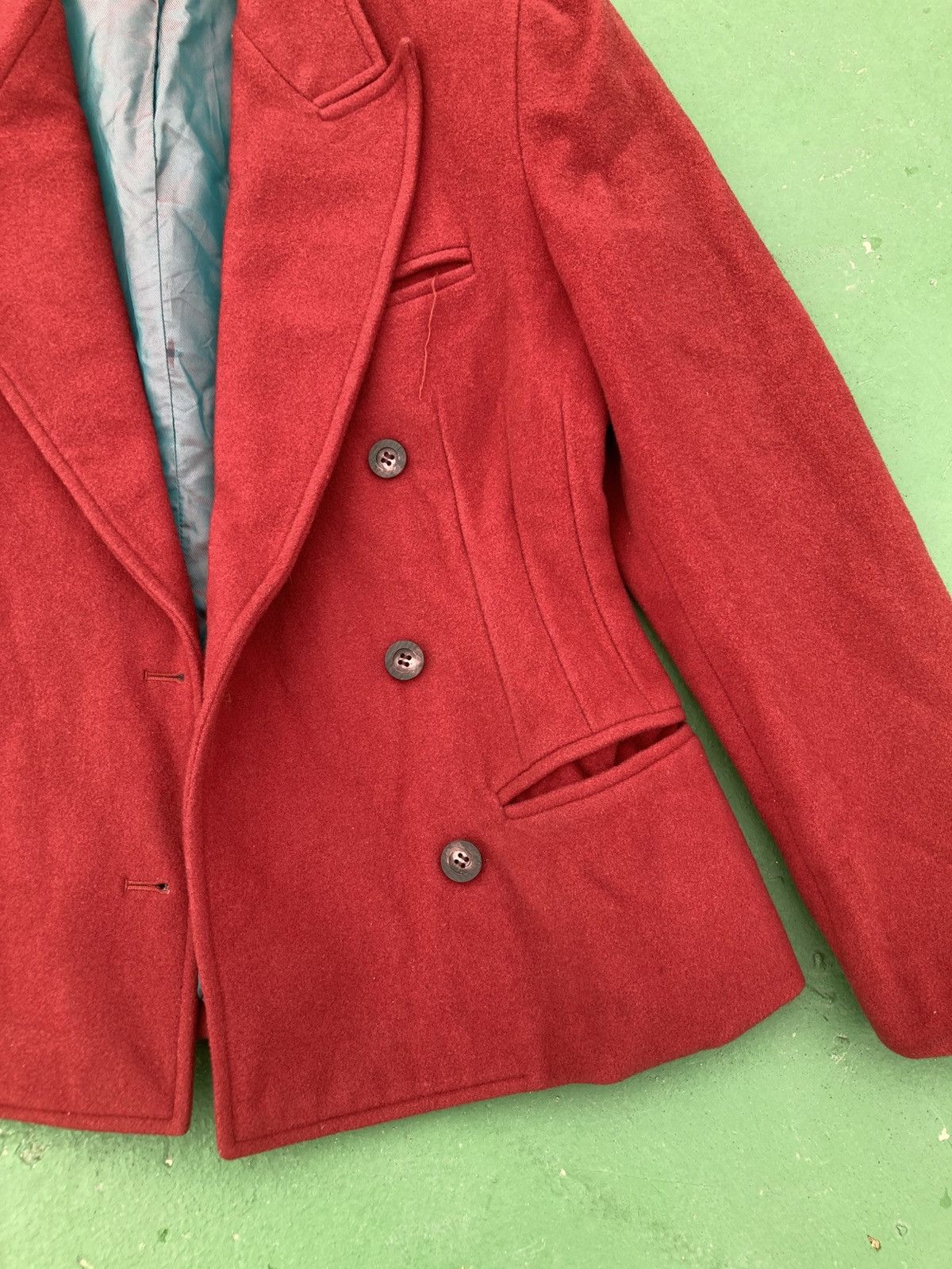 Japanese Brand Arrston Volaju Kohshin Satoh Avant Garde Red Wool Blazer Size M / US 6-8 / IT 42-44 - 6 Thumbnail