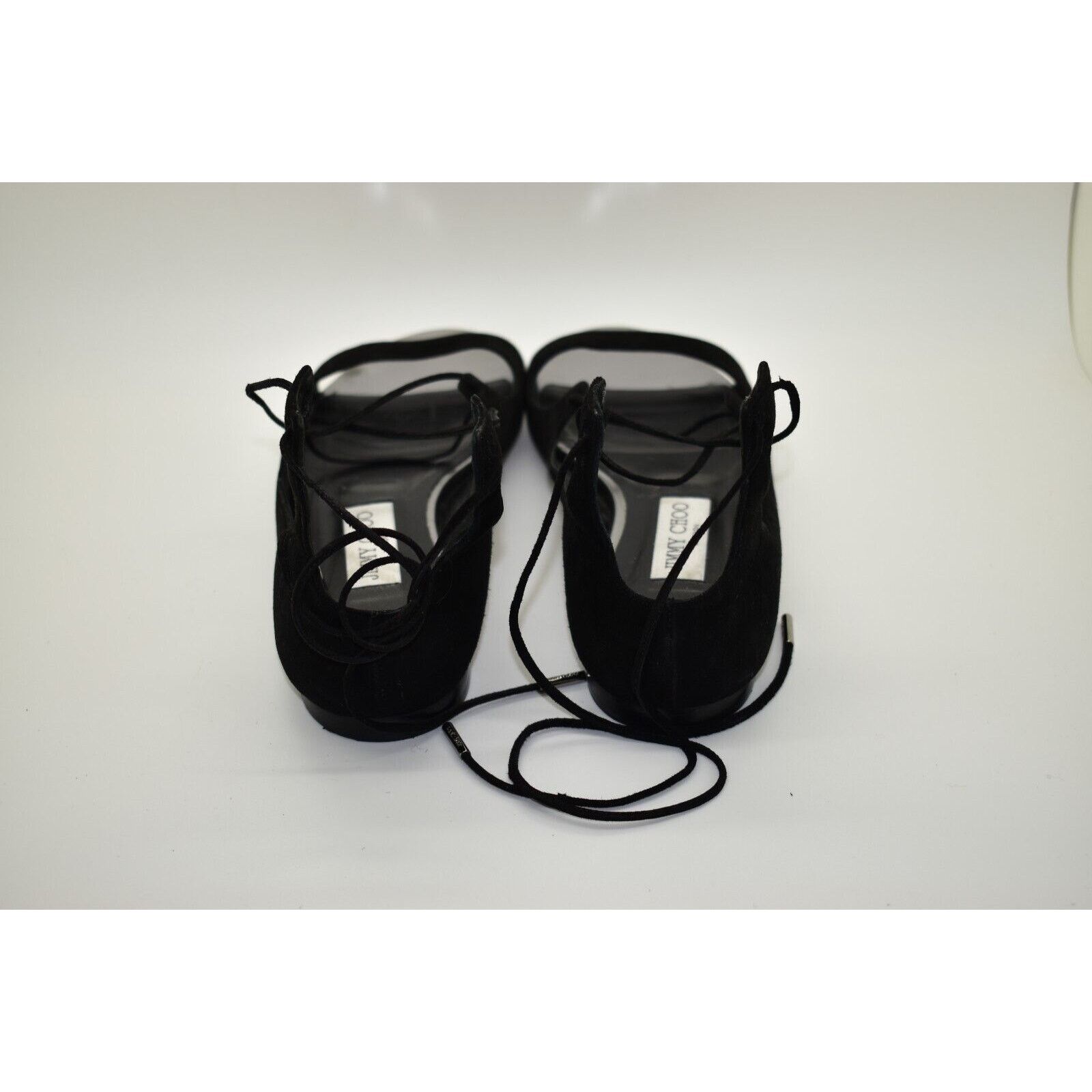 Jimmy Choo B5 JIMMY CHOO Vernie Black Suede Flat Shoes Size 37.5 $775 Size US 7.5 / IT 37.5 - 7 Thumbnail