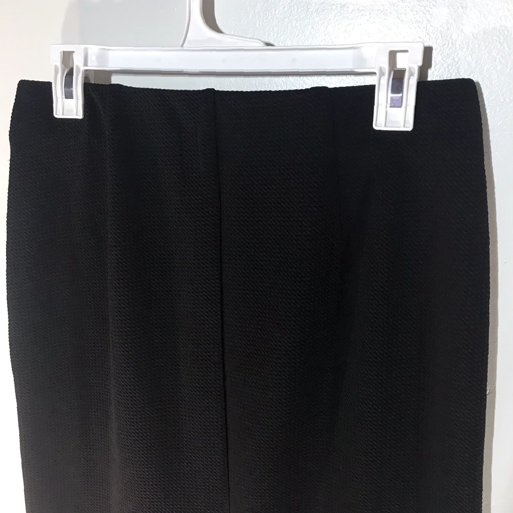 Vintage Tacera Black Textured Pull On Midi Skirt Women Size M Size 32" / US 10 / IT 46 - 5 Thumbnail