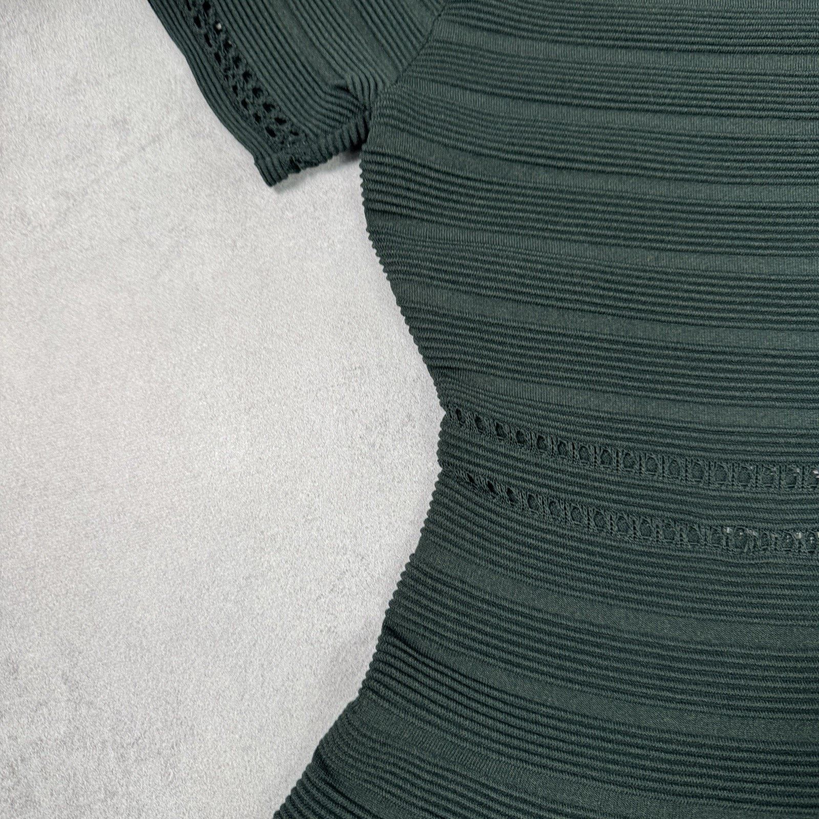 Sandro Sandro Kady A-line Dress With Eyelet Detail Size Green Mini Size XS / US 0-2 / IT 36-38 - 17 Thumbnail