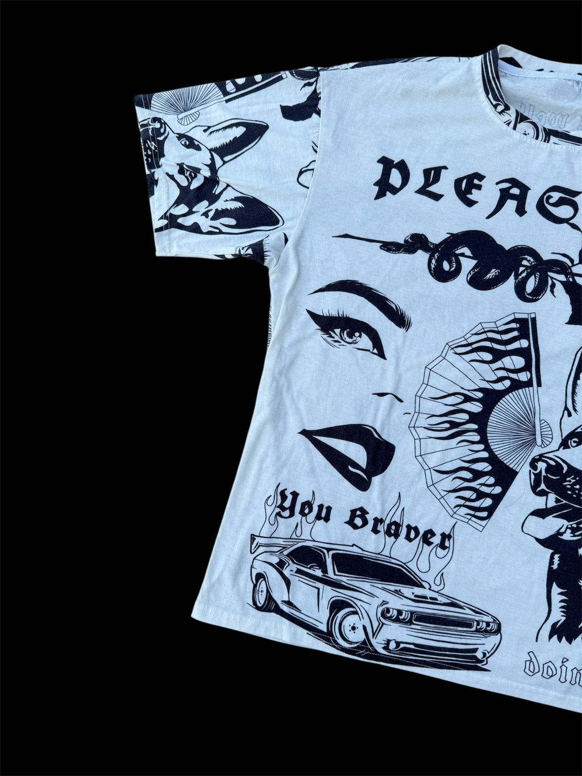 Hysteric Glamour × Japanese Brand JAPAN DESIGN PLEASANT ROSE GERMAN SHEPHERD OVERPRINT RARE Size US L / EU 52-54 / 3 - 4 Thumbnail