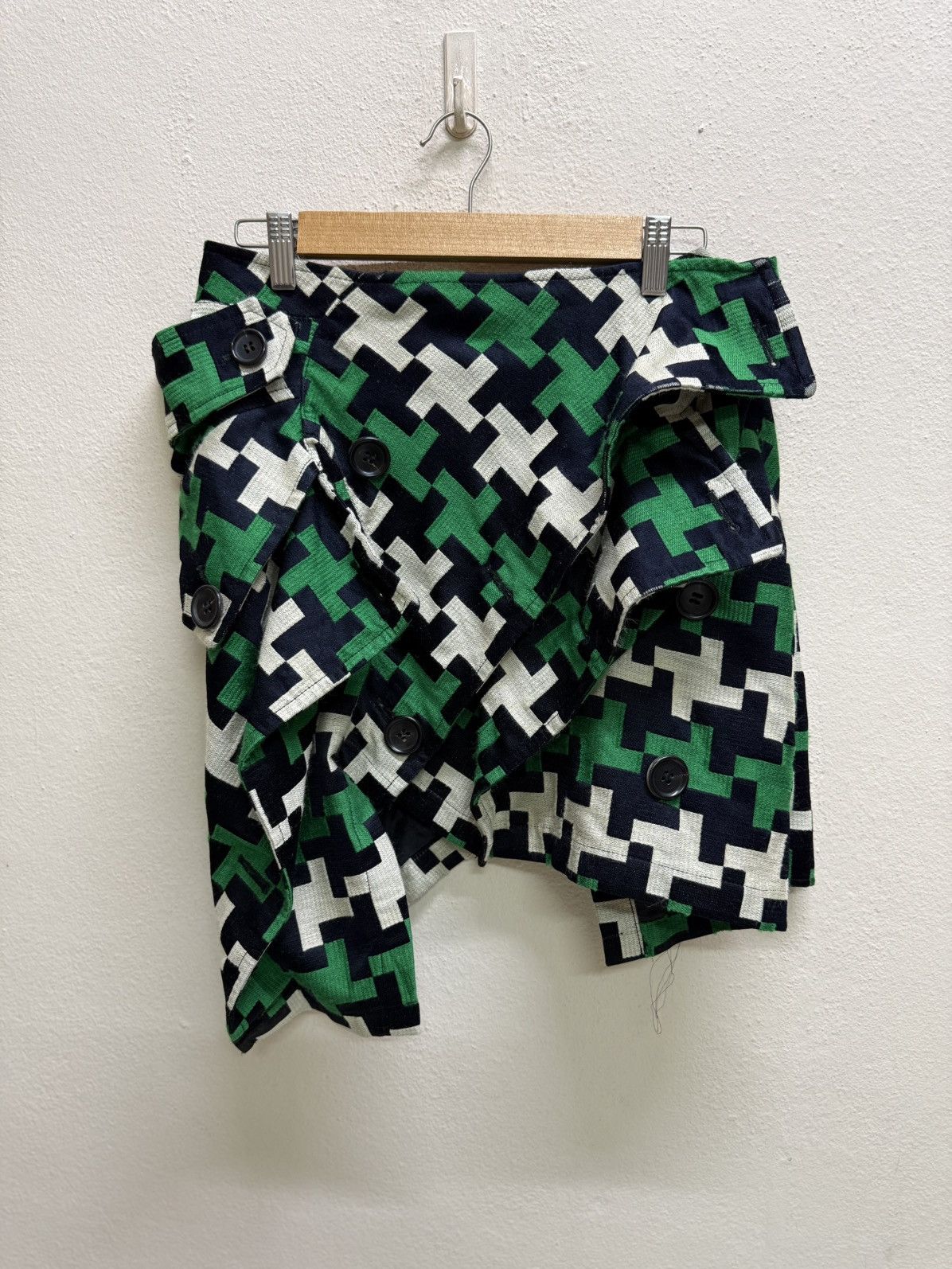 Comme des Garcons Junya Watanabe Comme Des Garcons Ad2005 Wool Panel Skirt Size 29" - 20 Thumbnail