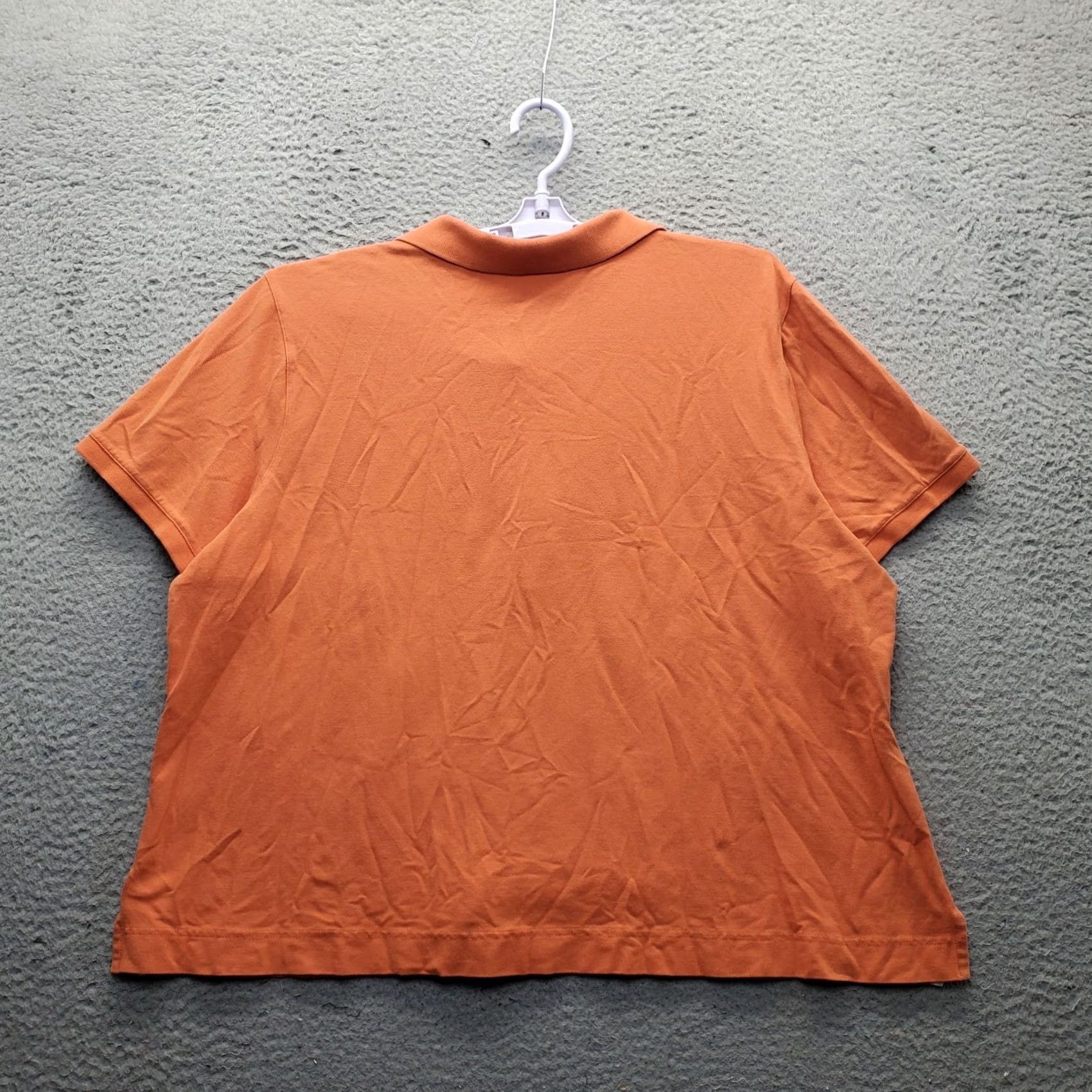 Talbots Talbots Polo Shirt Womens 3X Orange Stretch Short Sleeve Logo Embroidered Polo Shirt Size XXL / US 16-18 / IT 52-54 - 2 Thumbnail