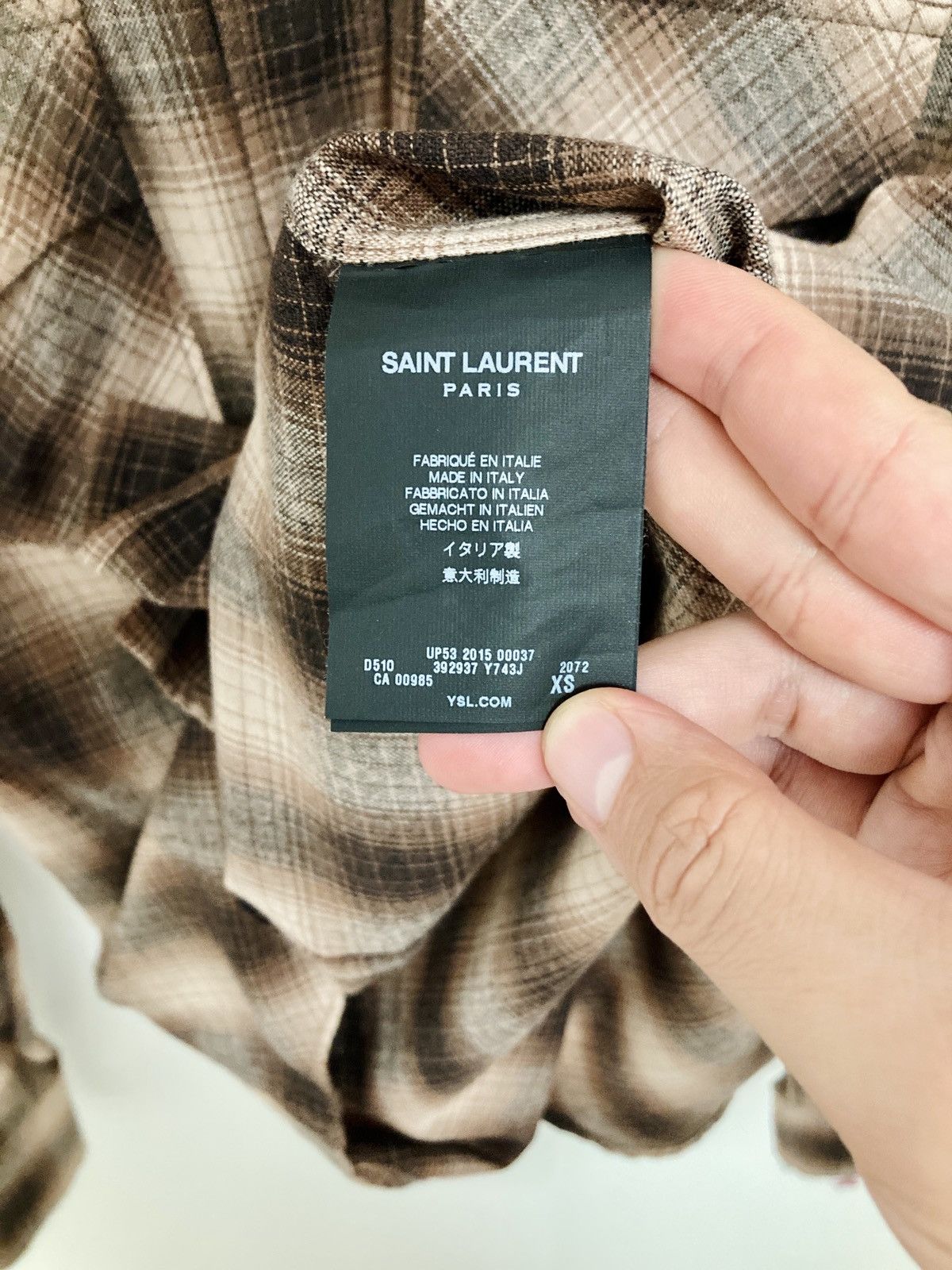 Saint Laurent Paris SAINT LAURENT PARIS BY HEDI SLIMANE 15AW WOOL WESTERN SHIRT Size US S / EU 44-46 / 1 - 4 Thumbnail