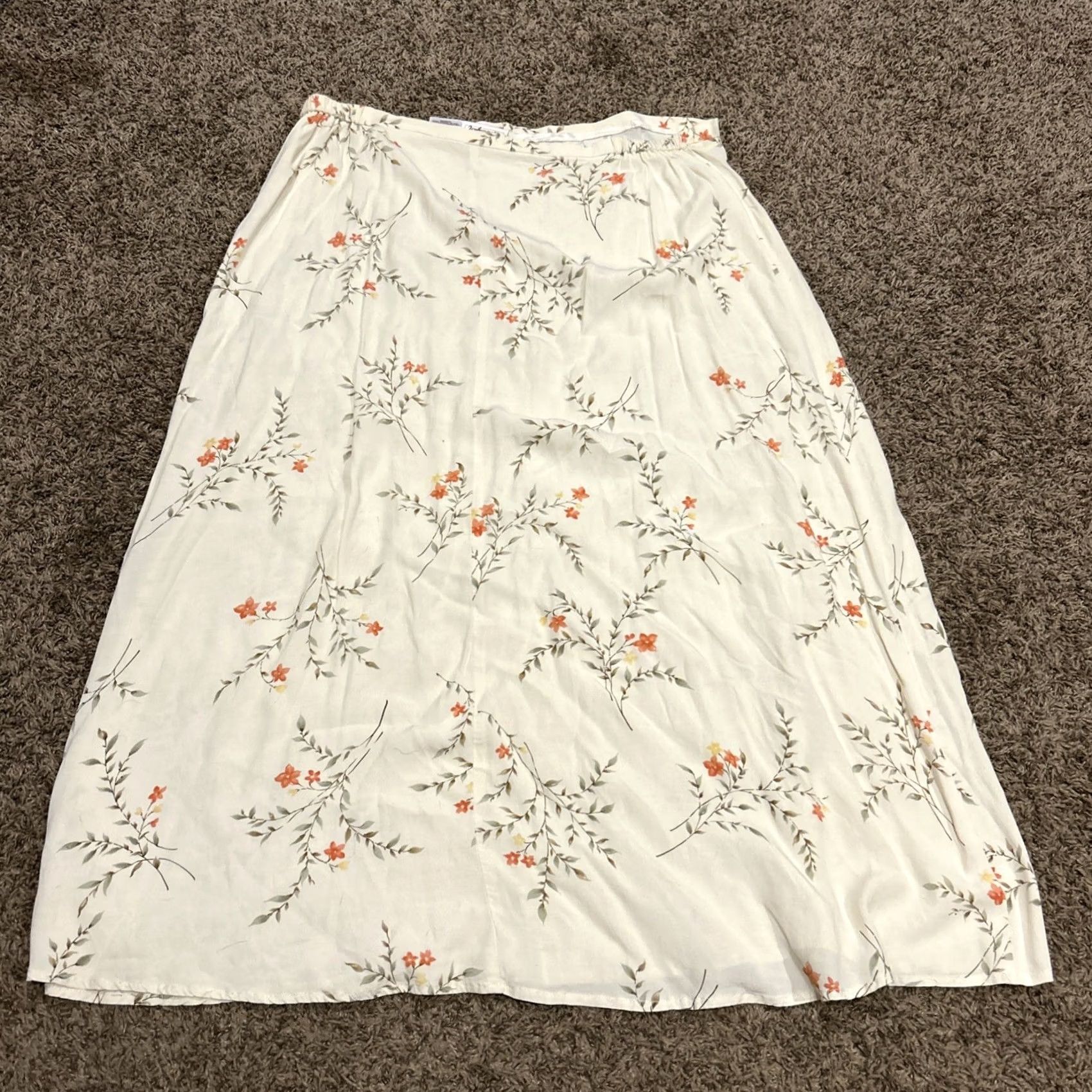 Worthington Worthington Women’s Skirt A-Line Long Plus 18 Floral Rayon Multicolor Knit B28 Womens Size 40" / US 18 - 3 Thumbnail
