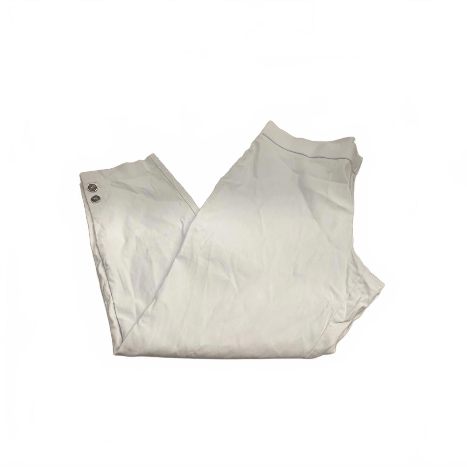 Designer Stylish White Casual Pants Size 40" / US 18 - 1 Thumbnail