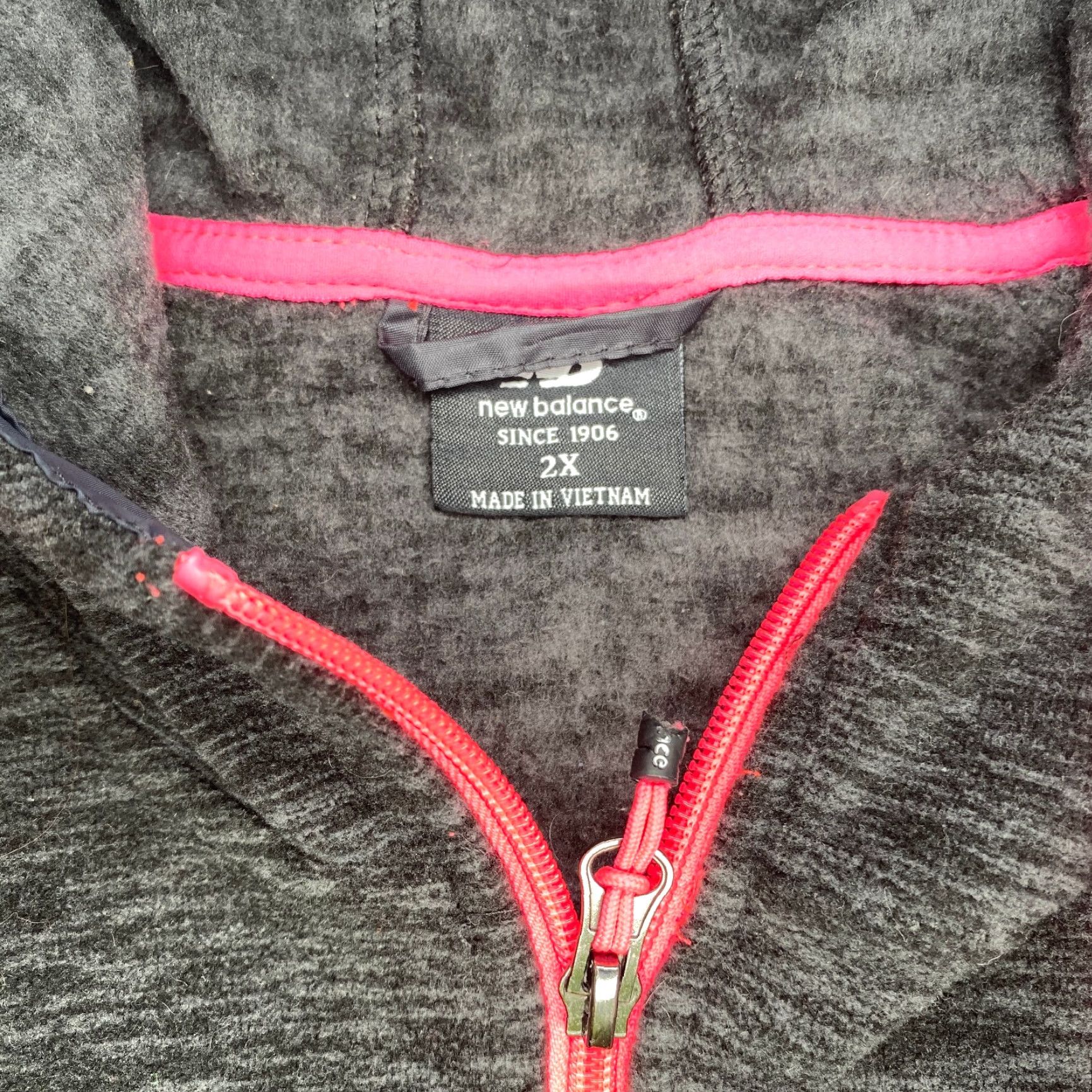 New Balance VINTAGE New Balance Hooded Jacket Women 2XL Full Zip Fleece Black Gray Heather 6963 Size XXL / US 16-18 / IT 52-54 - 5 Thumbnail