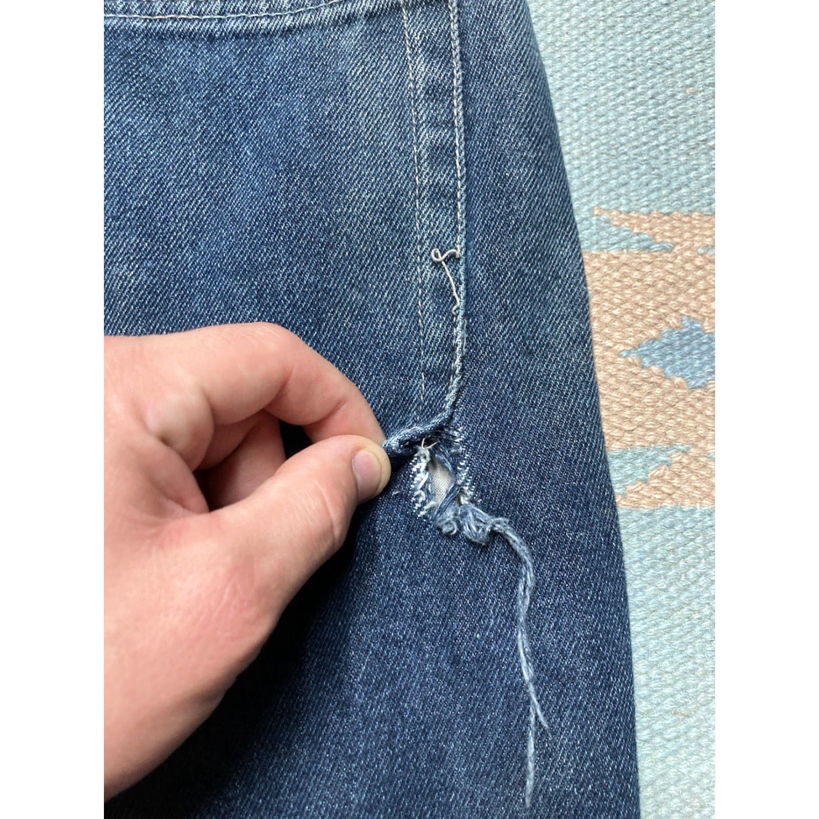 Fubu VINTAGE FUBU Jeans Men 36x33 Wide-Leg Hip Hop Grunge Baggy Y2K Skater Blue Size US 36 / EU 52 - 4 Thumbnail