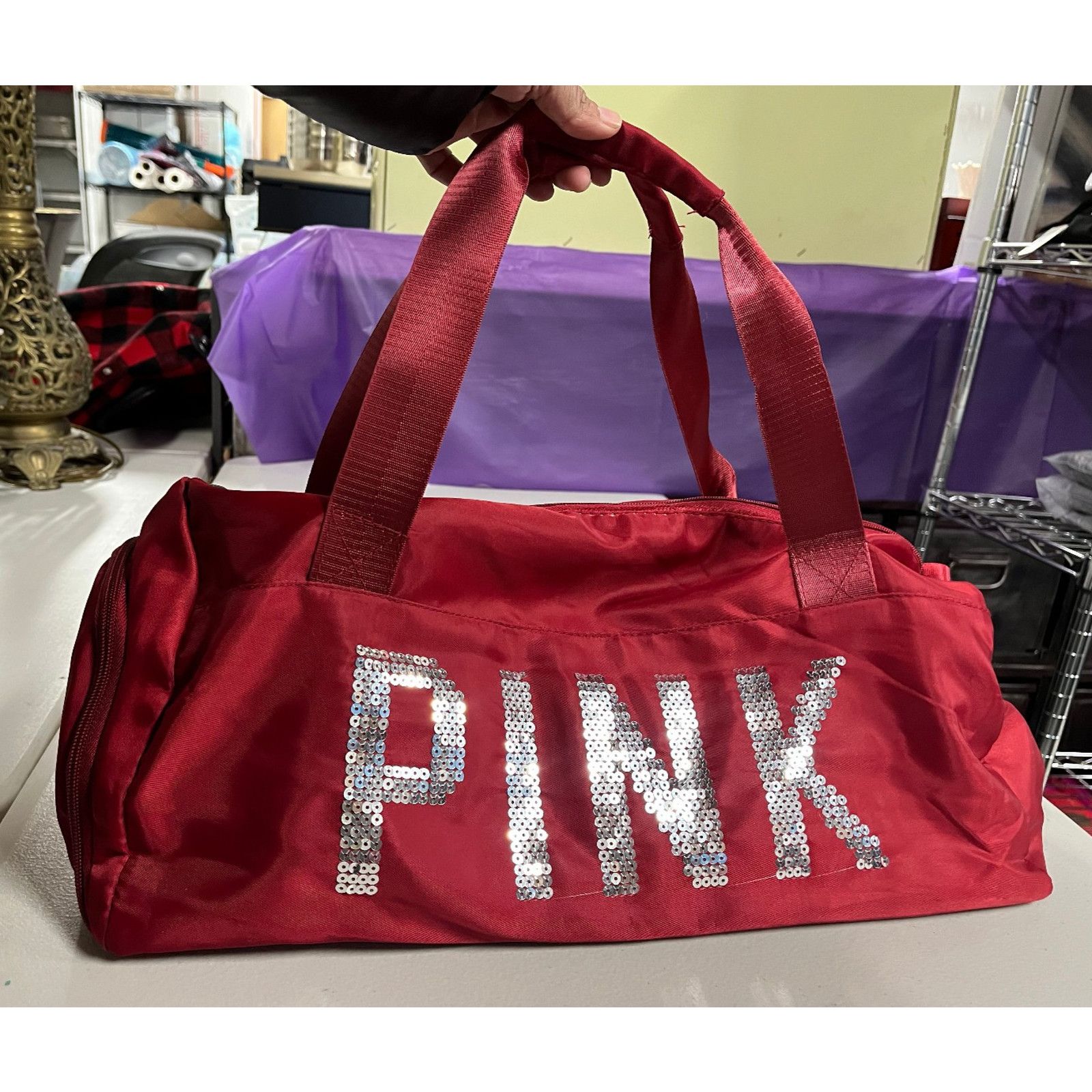 Victoria's Secret Victoria’s Secret PINK Sequin Duffel Gym Bag Waterproof Size ONE SIZE - 1 Thumbnail