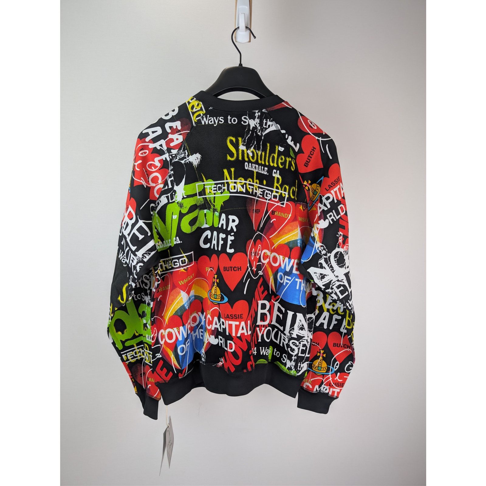 Vivienne Westwood o1rshd1 Organic Cotton Crewneck Graffiti Print Sweater Size US M / EU 48-50 / 2 - 16 Thumbnail