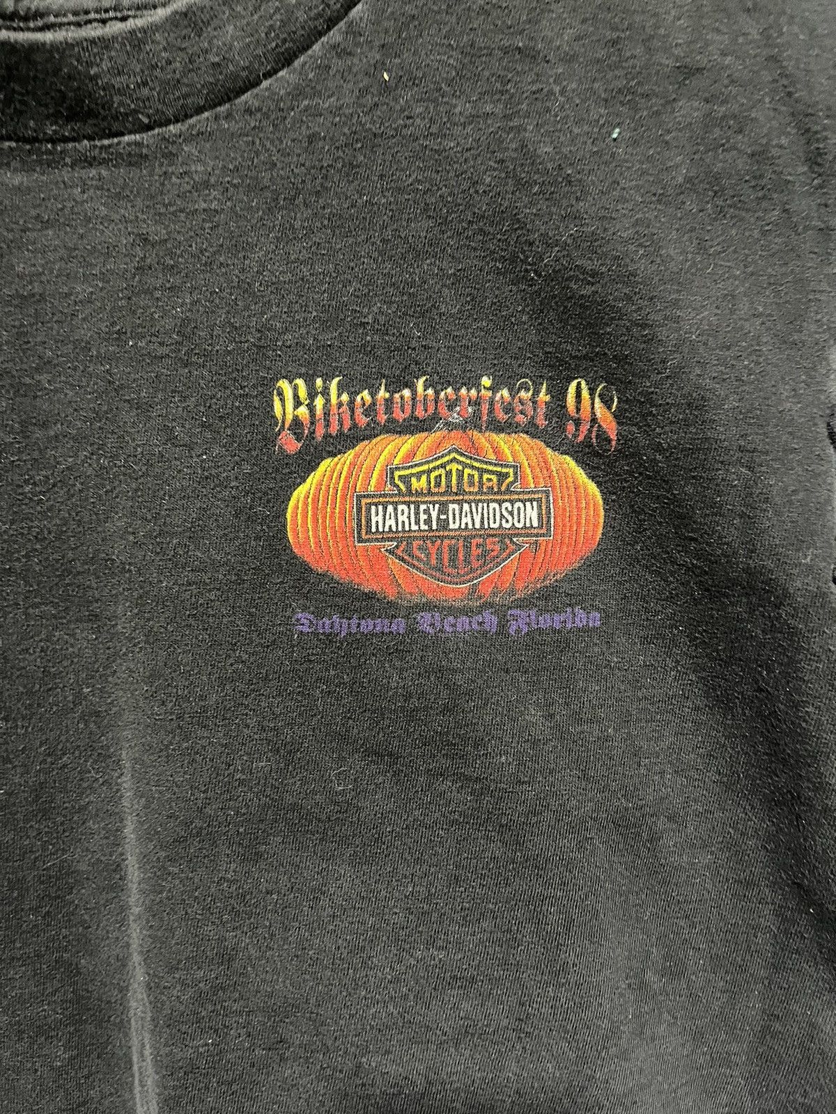 Harley Davidson × Vintage CRAZY VINTAGE HARLEY DAVIDSON BIKETOBER FEST GRUNGE CUTOFF Size US S / EU 44-46 / 1 - 6 Thumbnail