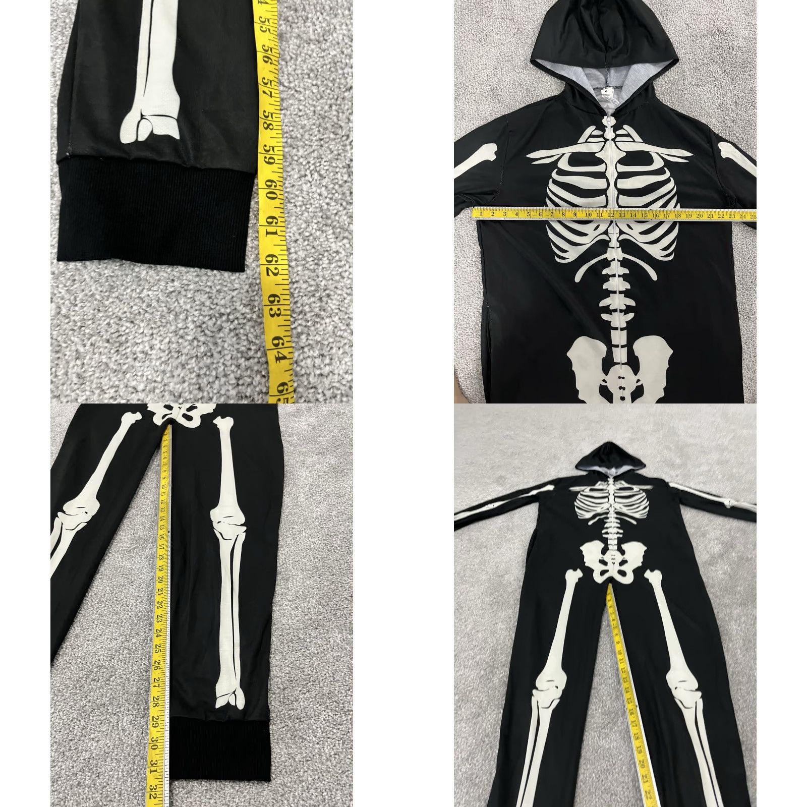 Vintage Morph Costumes Skeleton Hooded Bodysuit Woman Womans Halloween Costume L Black Adult Large 1pc Sexy Costume Size L / US 10 / IT 46 - 8 Thumbnail