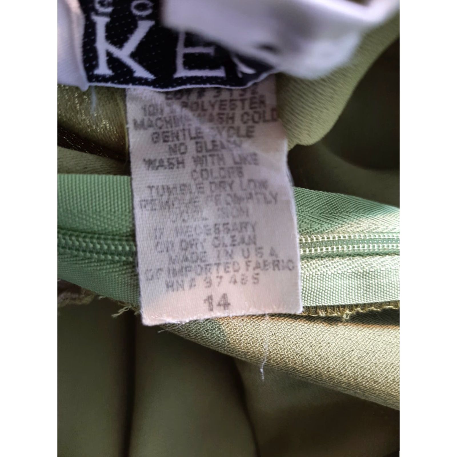 Vintage Kemp Collection Green Polyester Pants Womens Size 14 Size 36" / US 14 / IT 50 - 5 Thumbnail