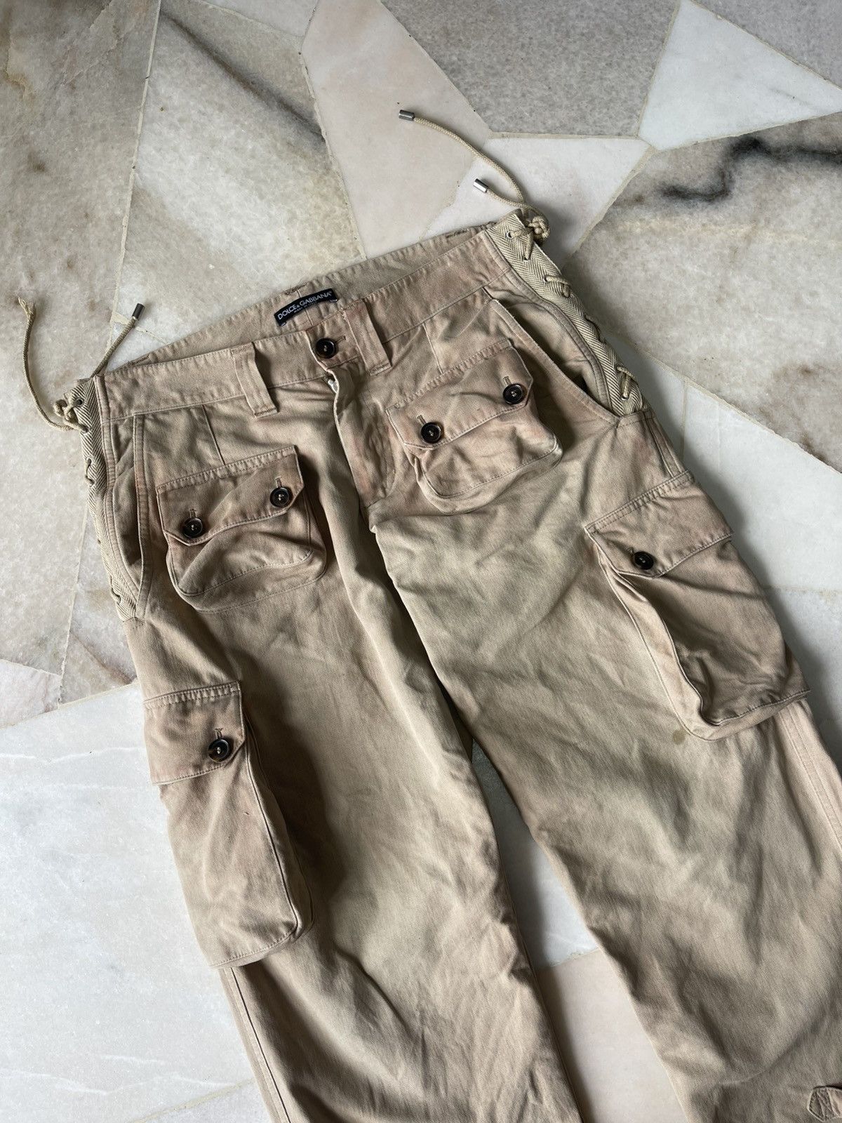 Dolce & Gabbana 2000s Dolce & Gabbana 3D Cargo Pants Size US 32 / EU 48 - 3 Thumbnail